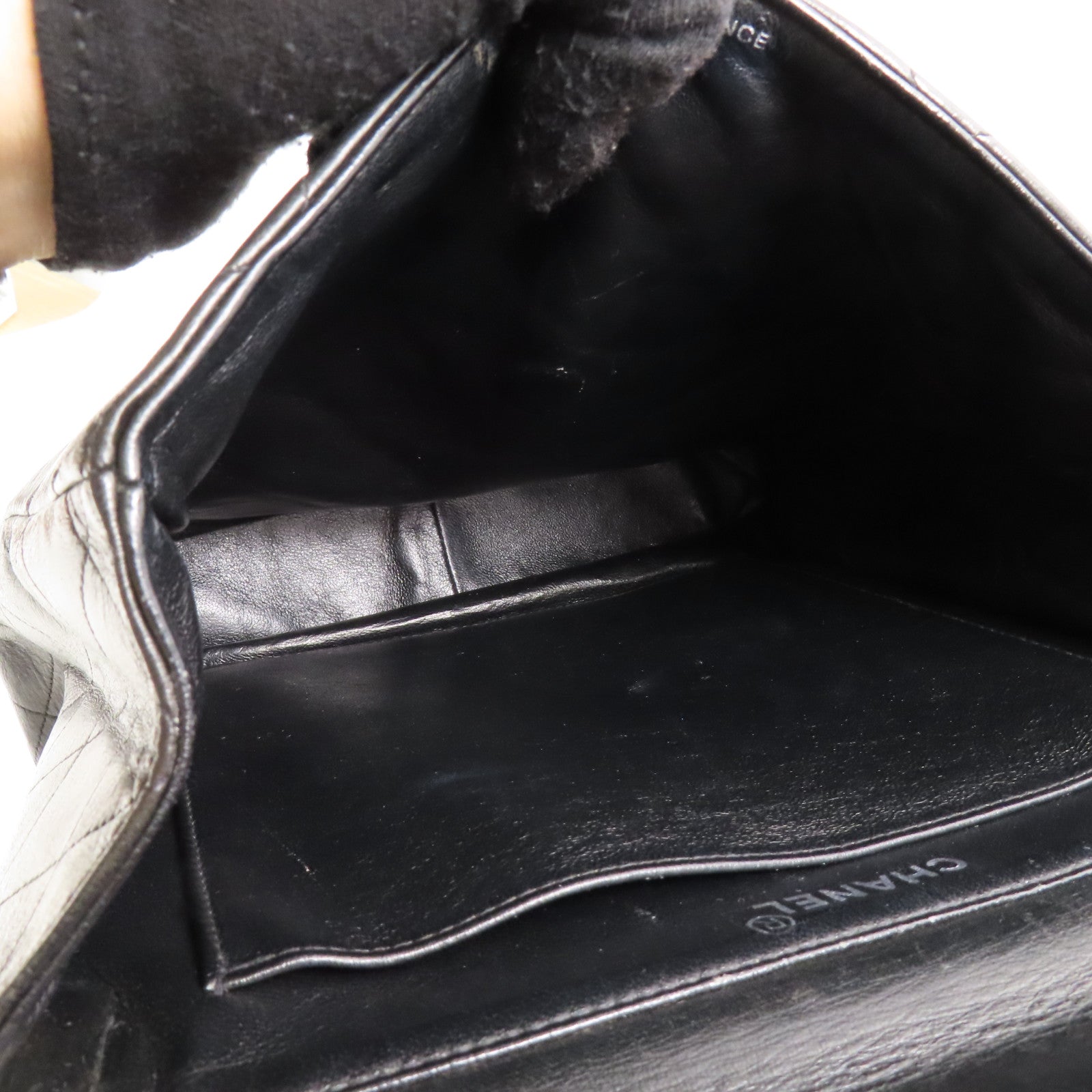 CHANEL 牛皮皮革Vintage Shoulder Bag銀扣肩背袋