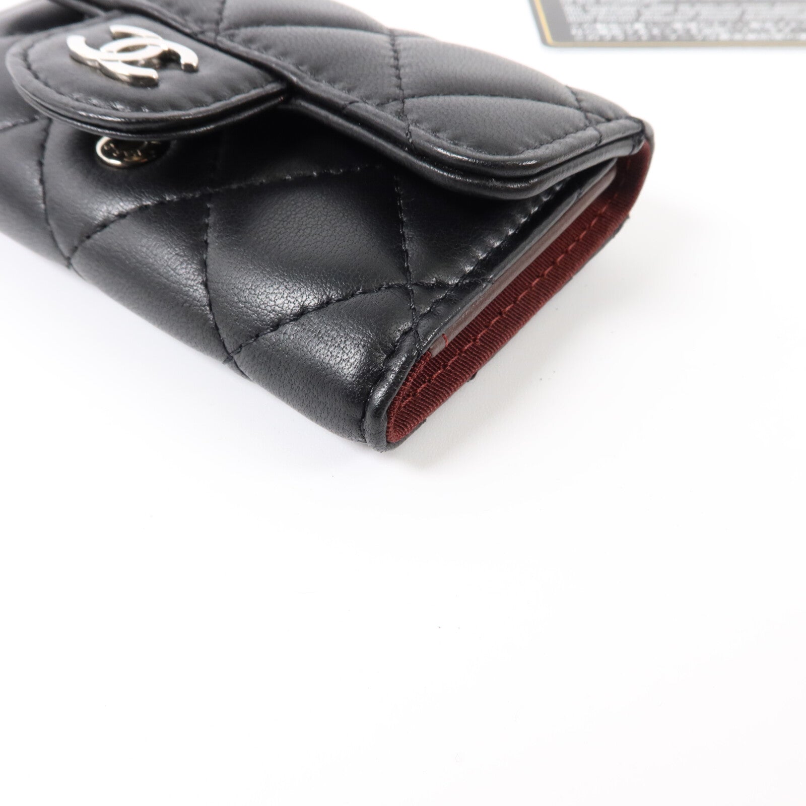 CHANEL 羊皮皮革Key Holder銀扣鎖匙包
