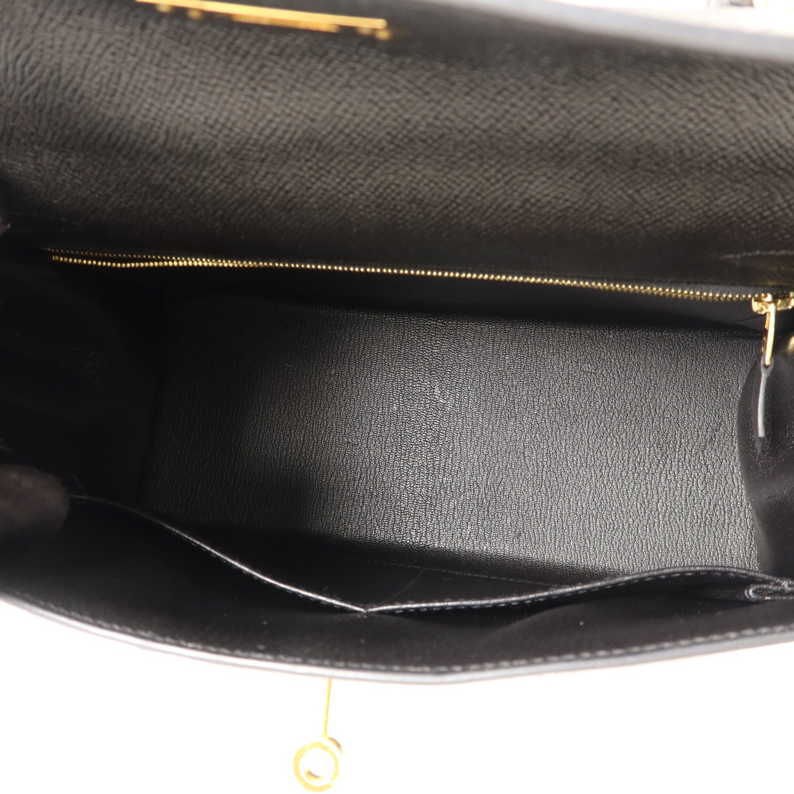 HERMES Epsom皮革Kelly 28手挽肩背兩用袋Noir