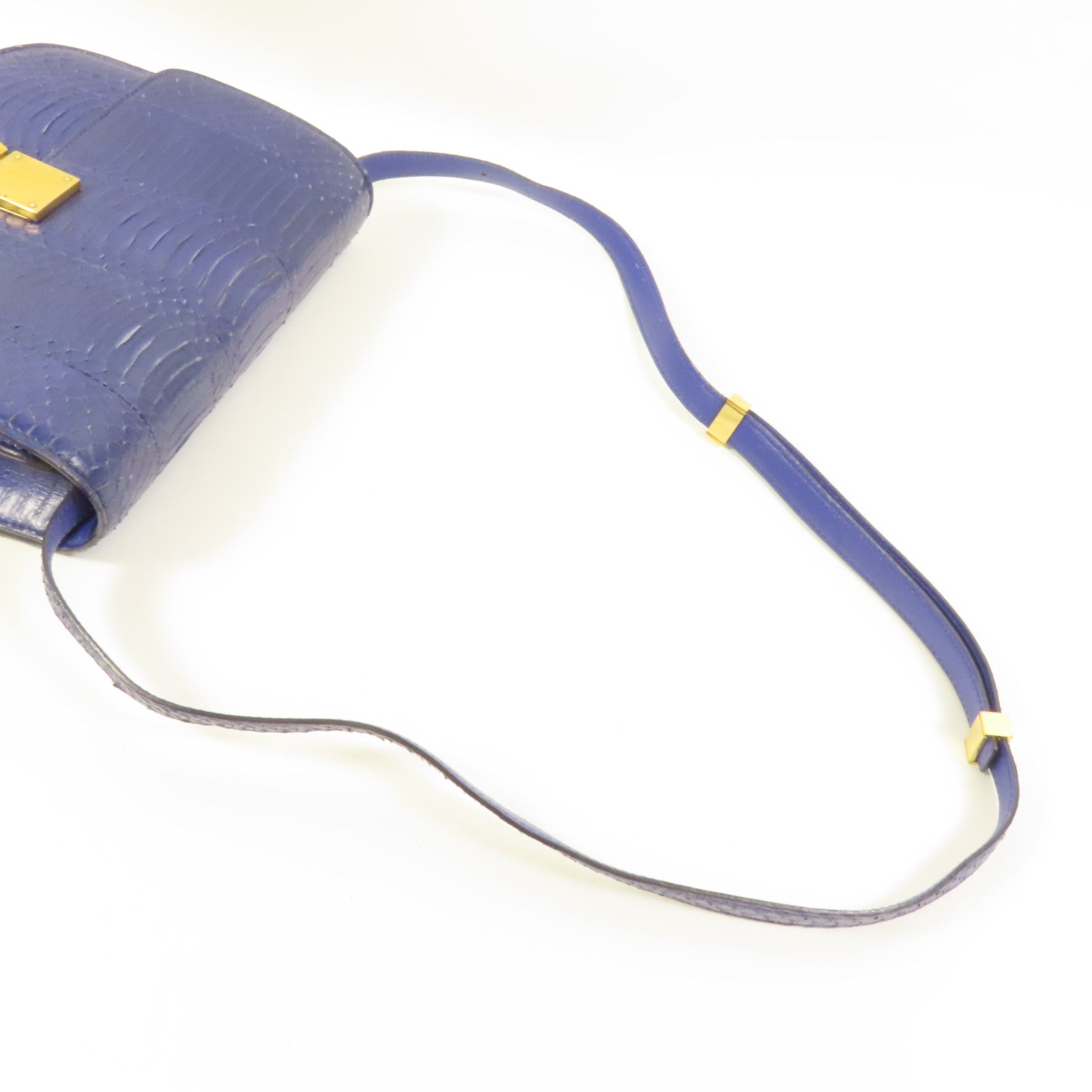 CELINE 蛇皮皮革Classic Box金扣肩背袋