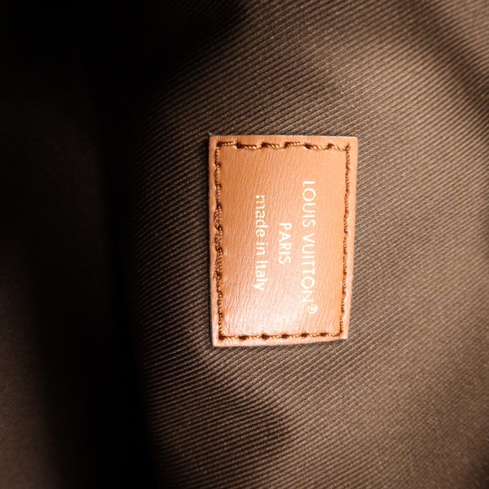 LOUIS VUITTON Monogram Reverse Loop Hobo金扣手挽肩背兩用袋棕色