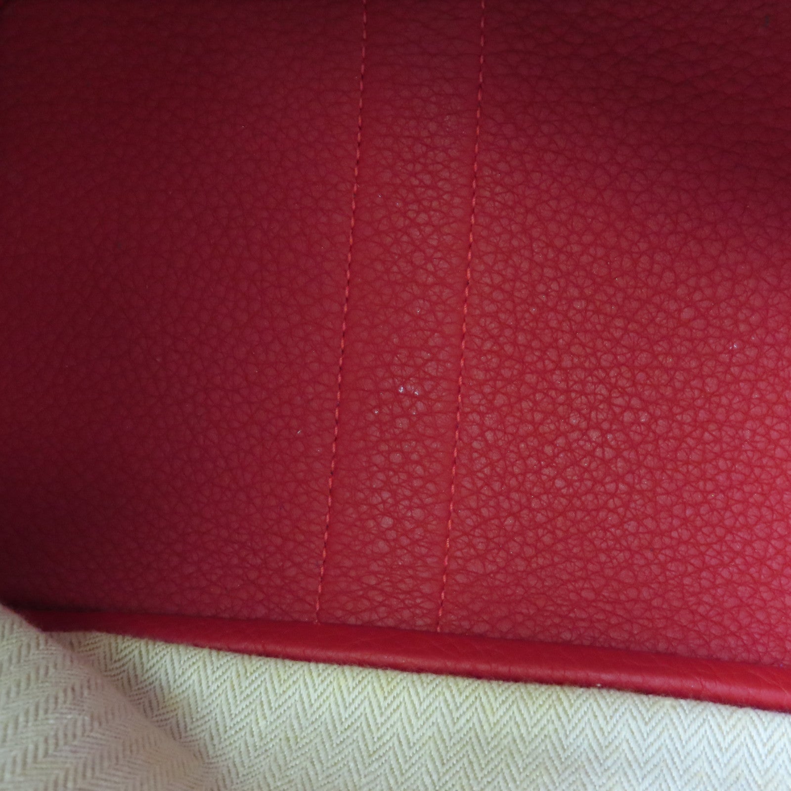 HERMES 【激減優惠】Negonda皮革Garden Party TPM銀扣手挽袋Rouge Casaque