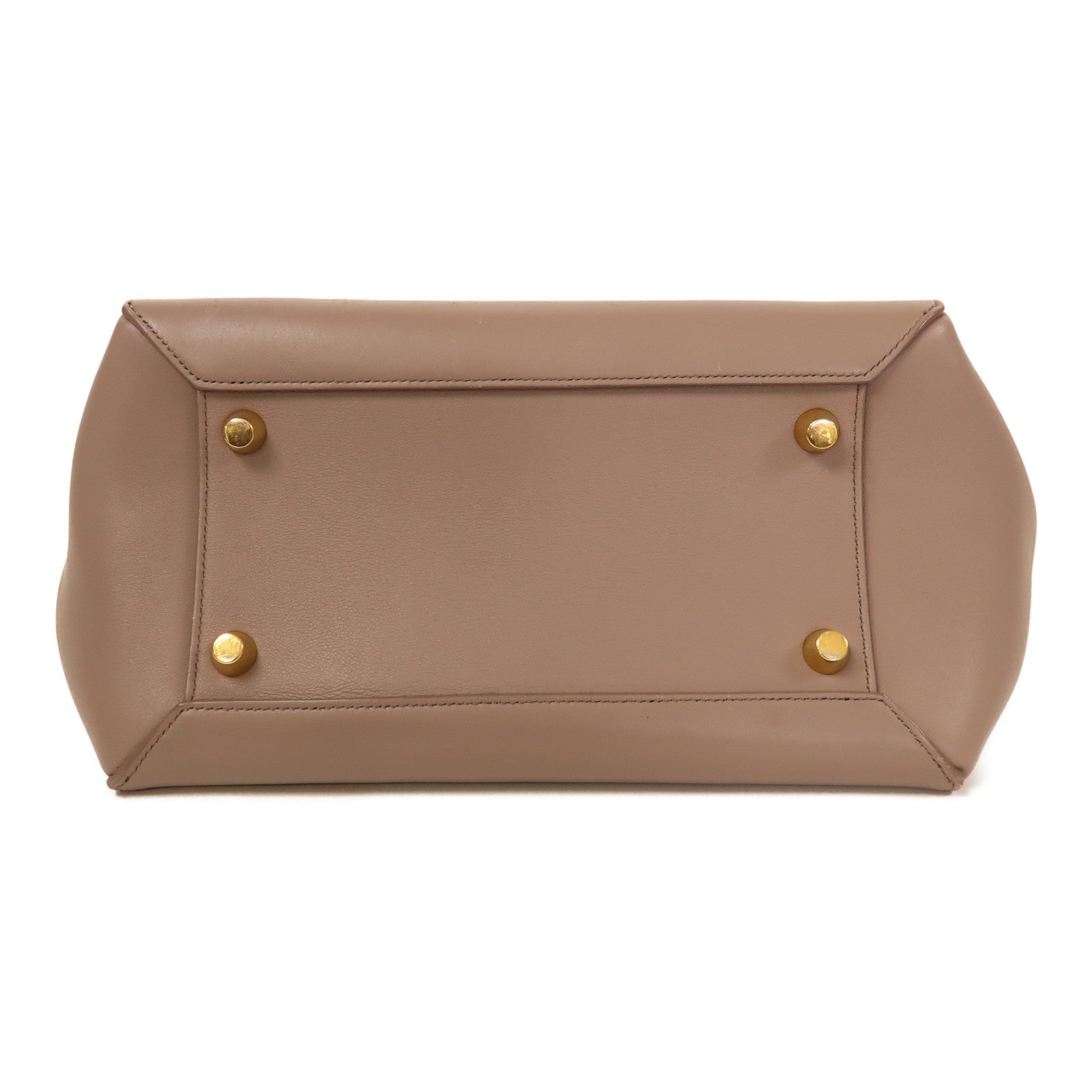 CELINE 【激減優惠】牛皮皮革Belt Bag Mini金扣手挽肩背兩用袋黑色/啡色