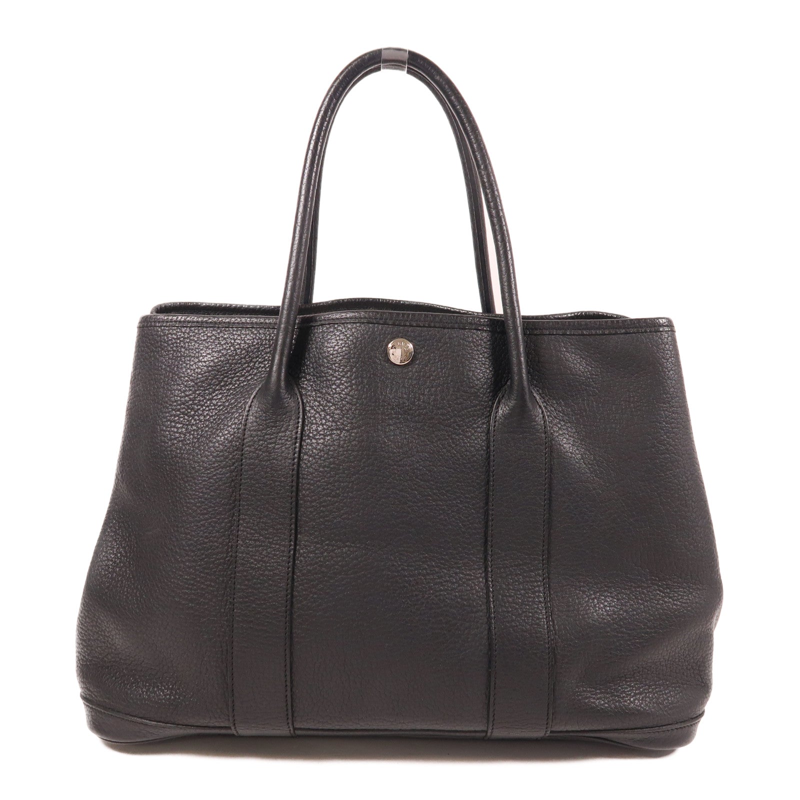 HERMES Negonda皮革GardenParty PM銀扣手挽袋