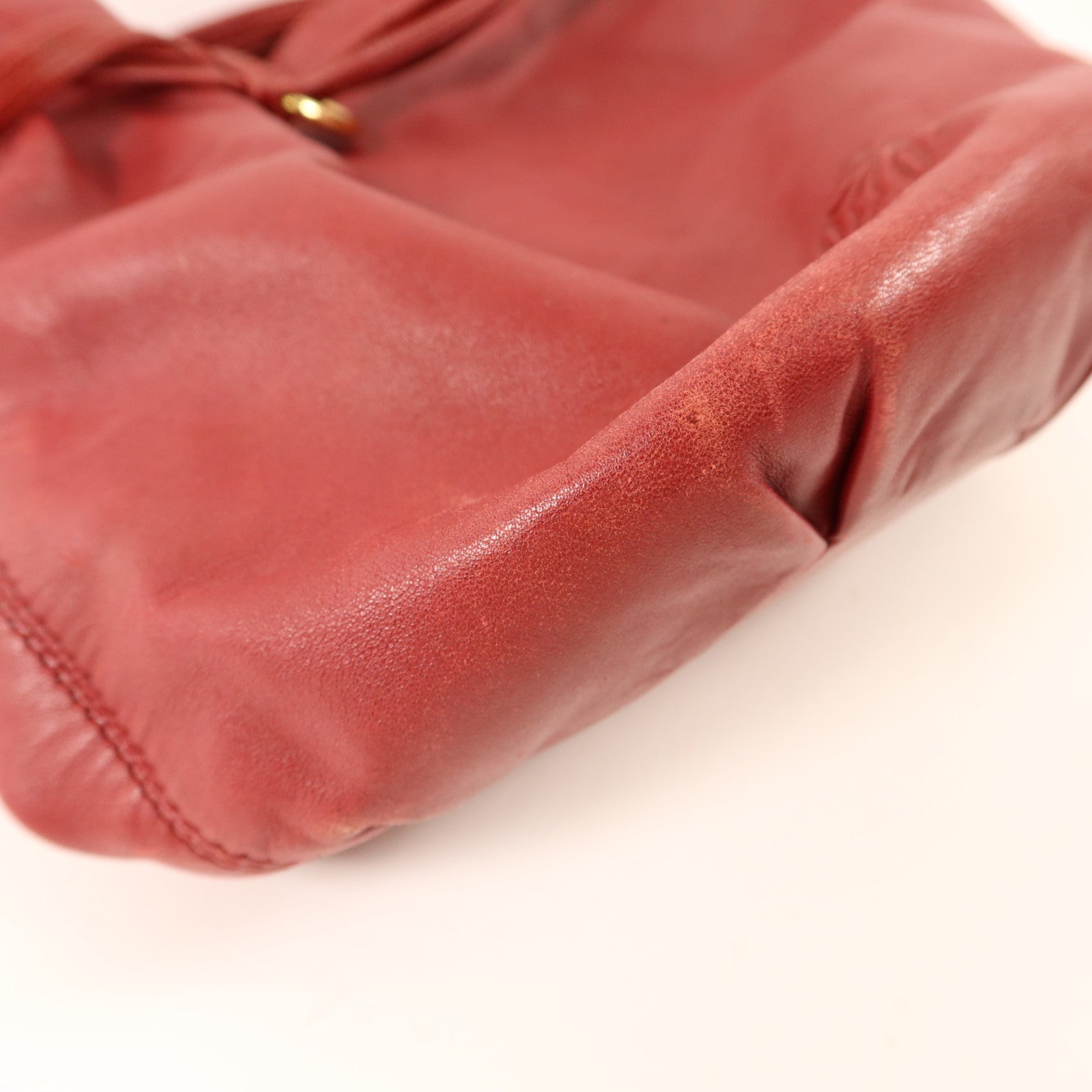 LOEWE 羊皮皮革Bucket Bag金扣手挽袋
