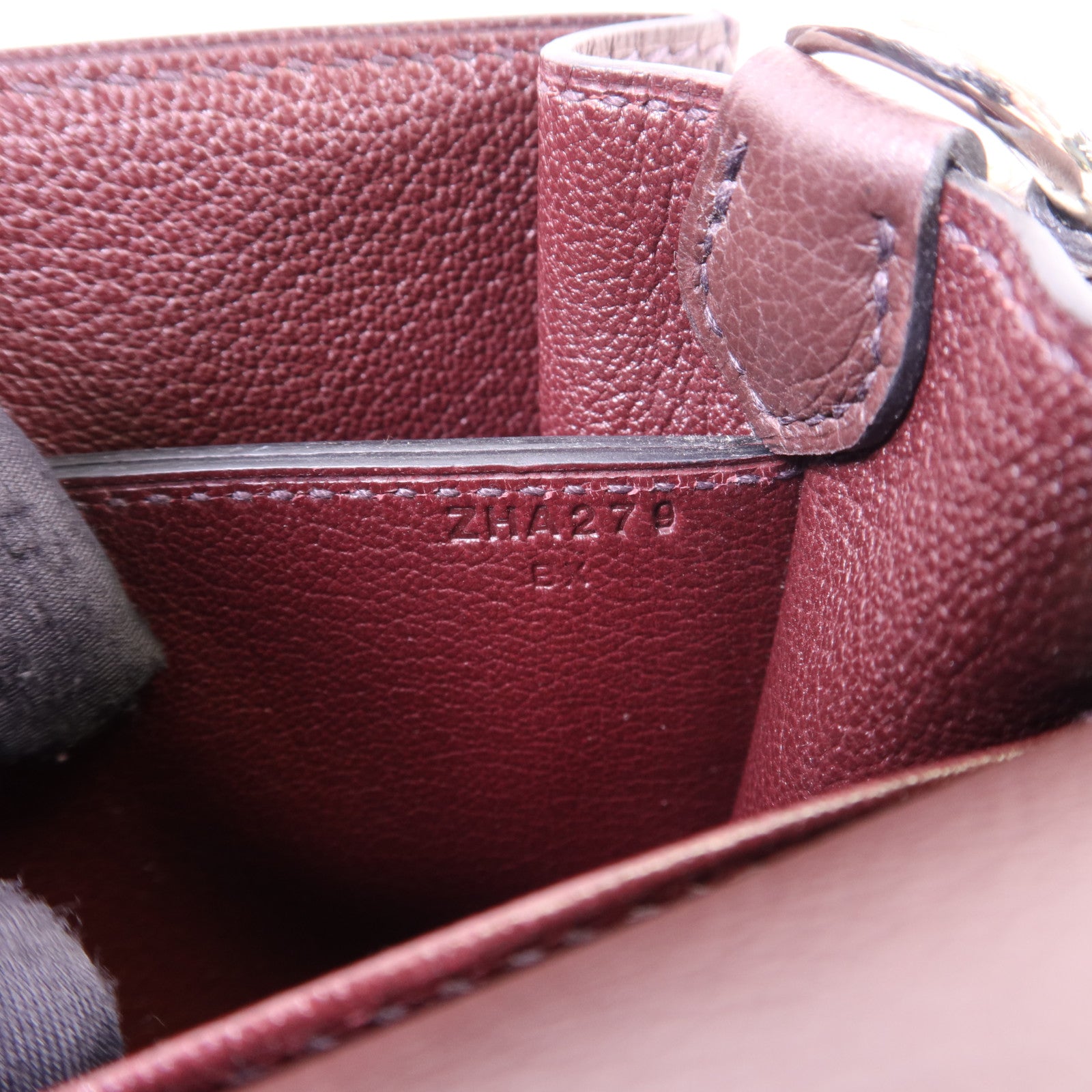 HERMES Evercolor皮革Roulis Mini銀扣肩背袋Rouge Sellier