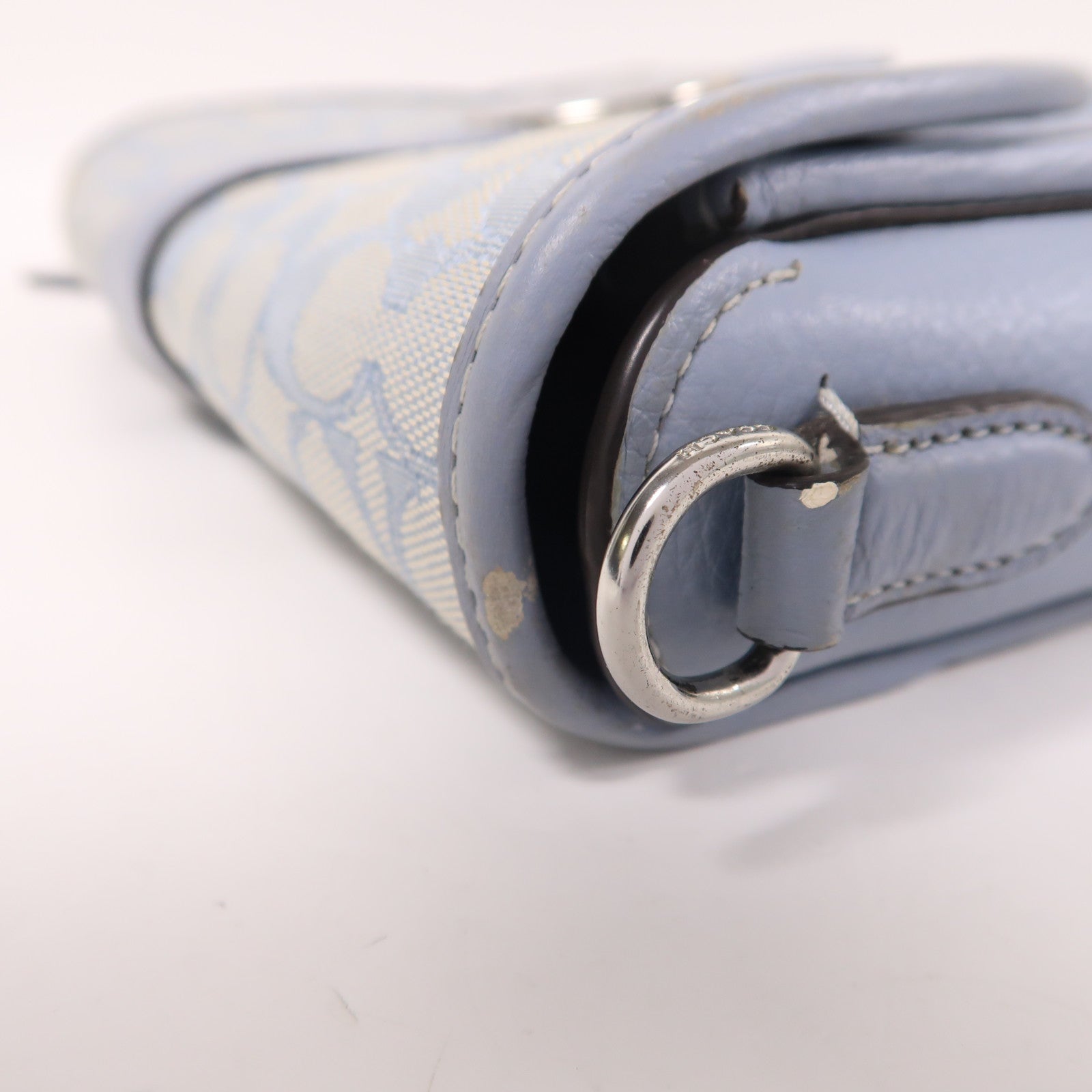 COACH 帆布Shoulder Bag銀扣肩背袋