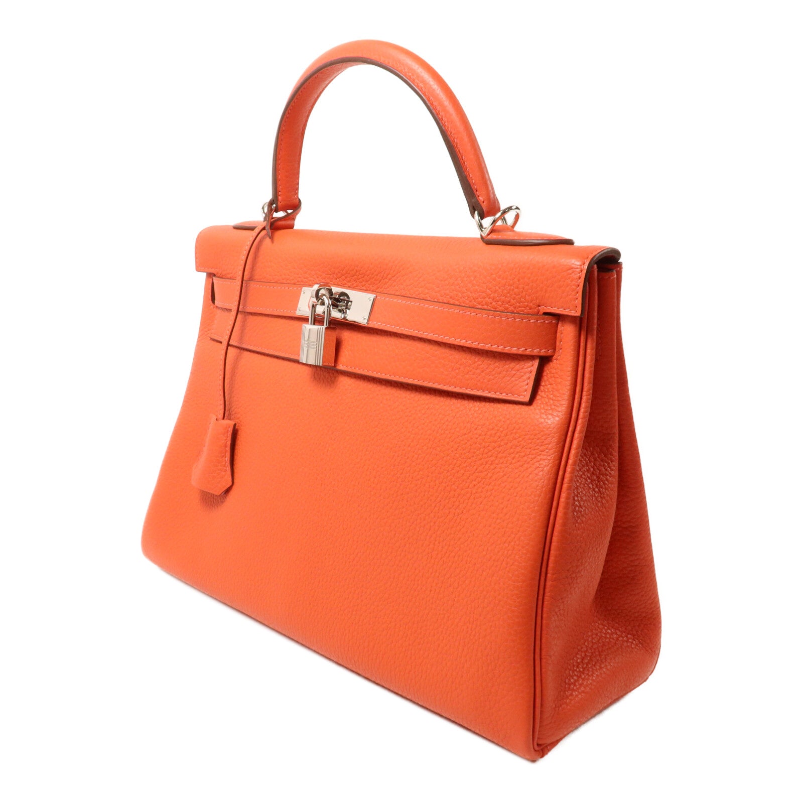 HERMES Clemence皮革Kelly 32手挽肩背兩用袋Rouge Pivoine