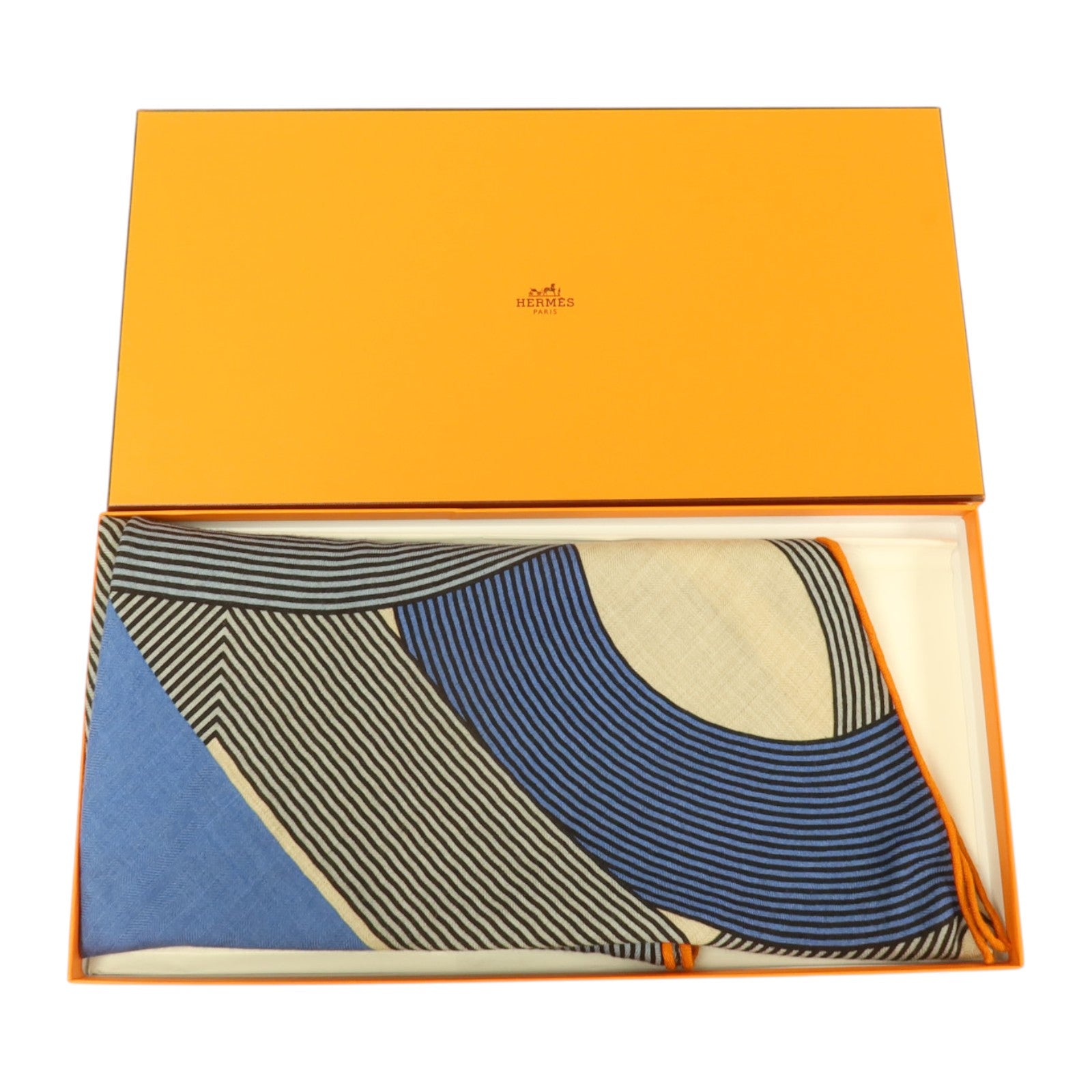 HERMES 羊絨/絲質Giant Triangle Scarf 208x83cm圍巾