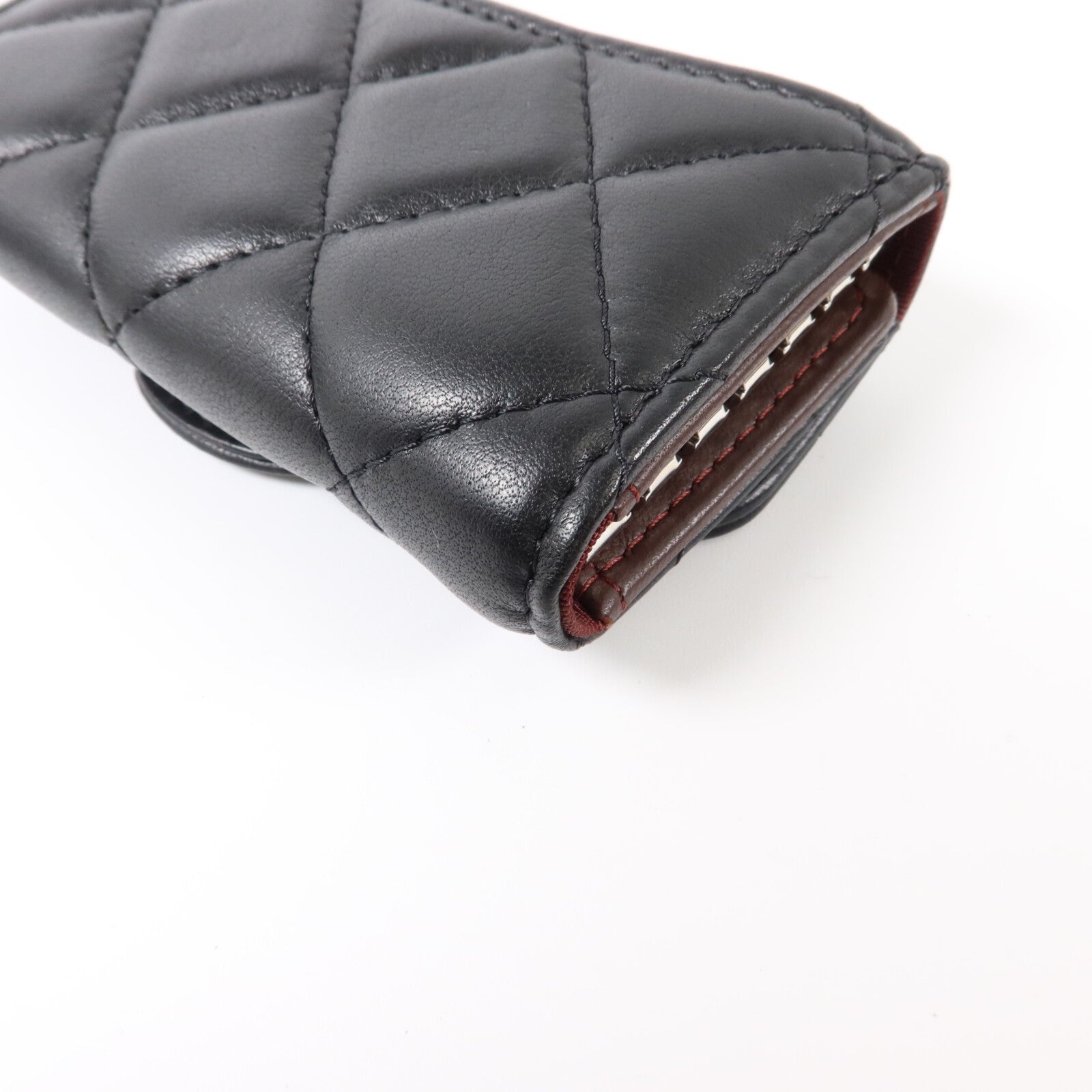 CHANEL 羊皮皮革Key Holder銀扣鎖匙包