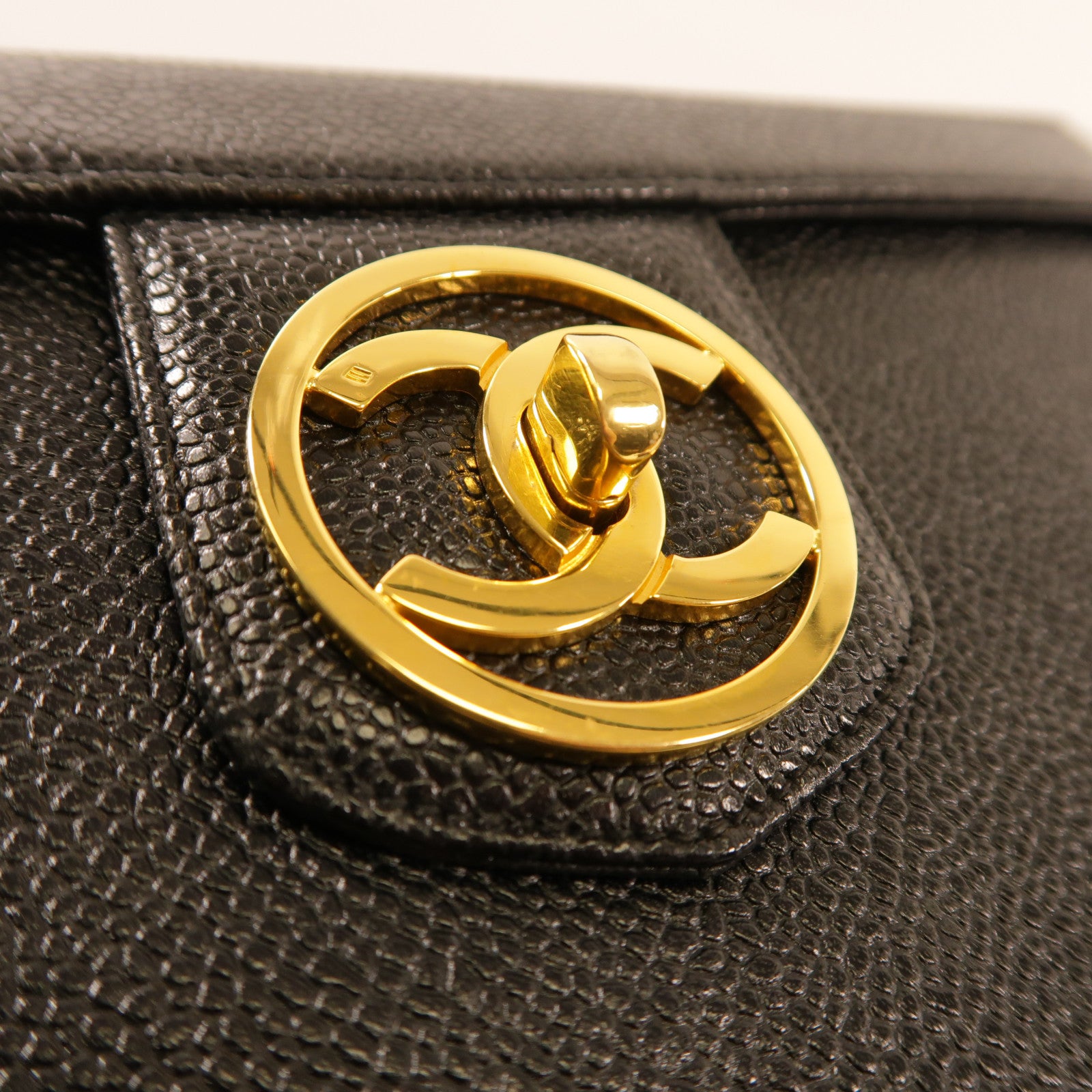 CHANEL CC GHW Vintage 2 Way Shoulder Bag Calfskin Leather