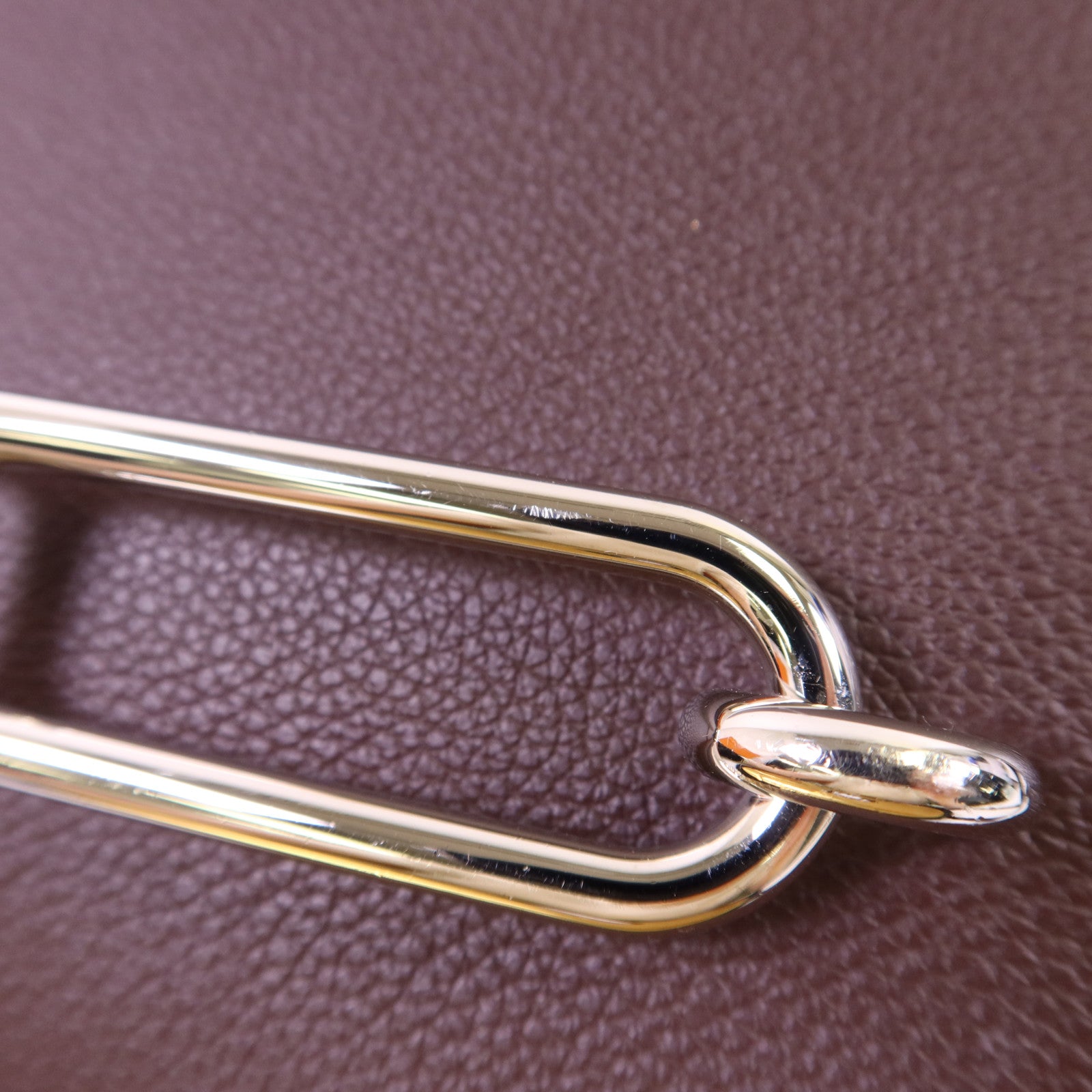 HERMES Evercolor皮革Roulis Mini銀扣肩背袋Rouge Sellier
