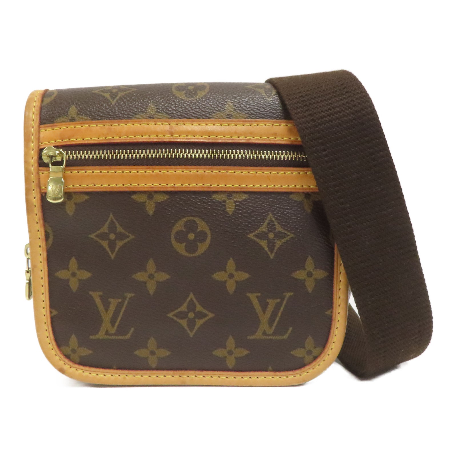 LOUIS VUITTON Monogram Bosphore Bum Bag金扣腰包啡色