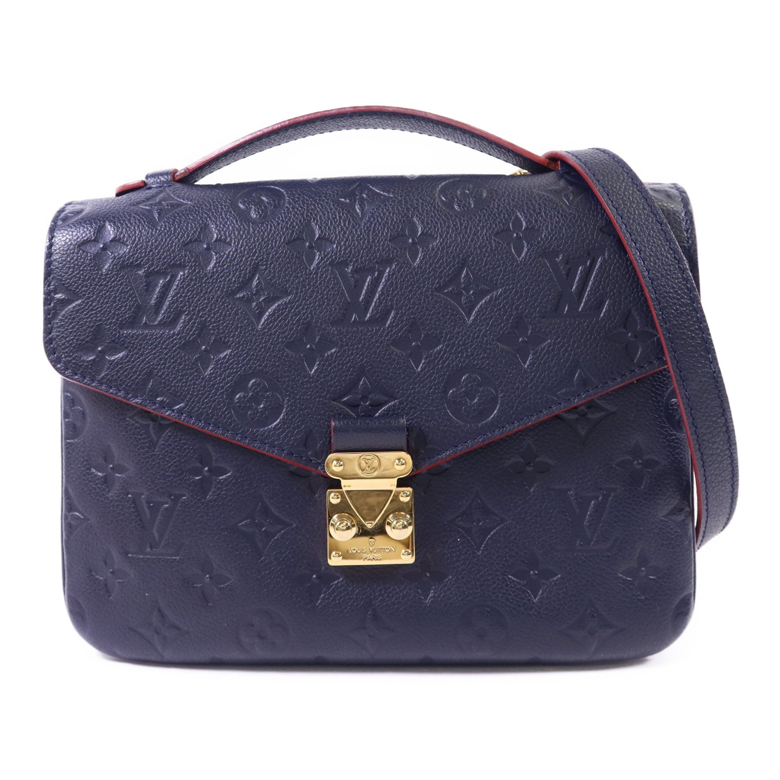 LOUIS VUITTON Monogram Empreinte Pochette Metis金扣手挽肩背兩用袋