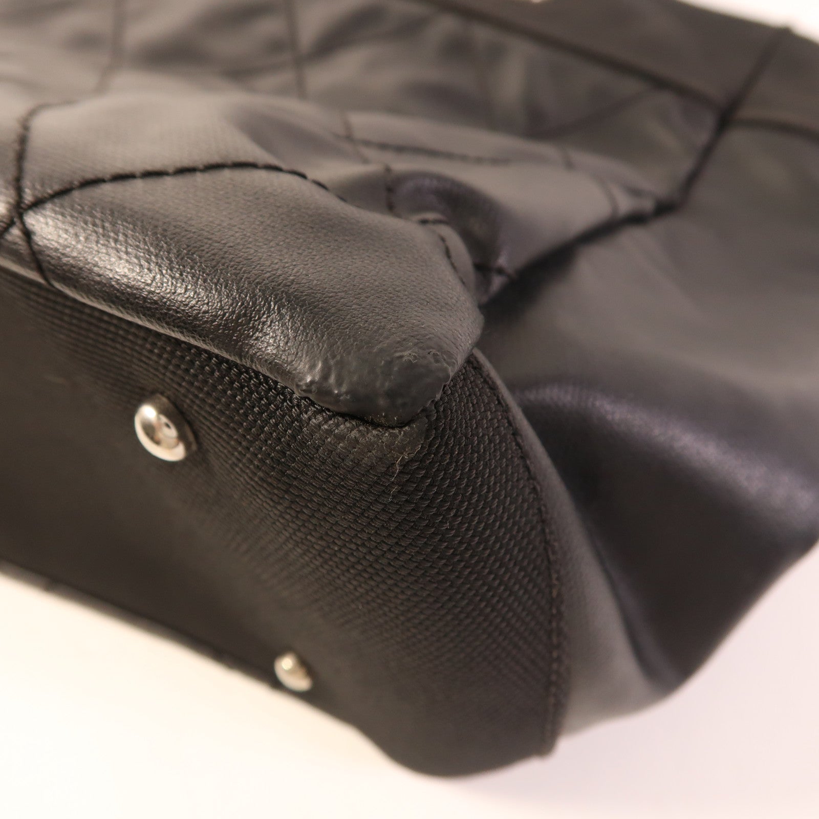 CHANEL CC SHW Tote Bag Canvas Black