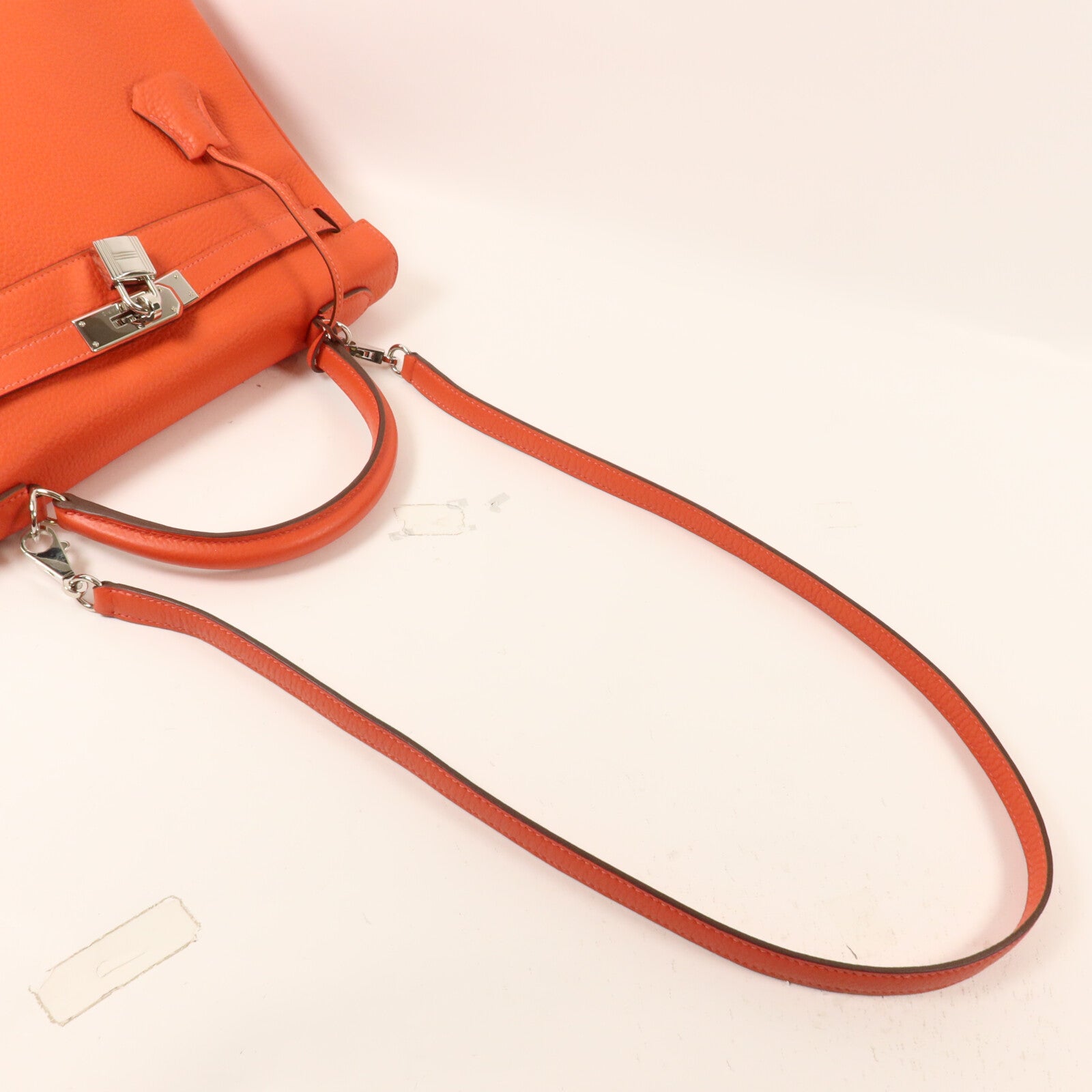 HERMES Clemence皮革Kelly 32手挽肩背兩用袋Rouge Pivoine