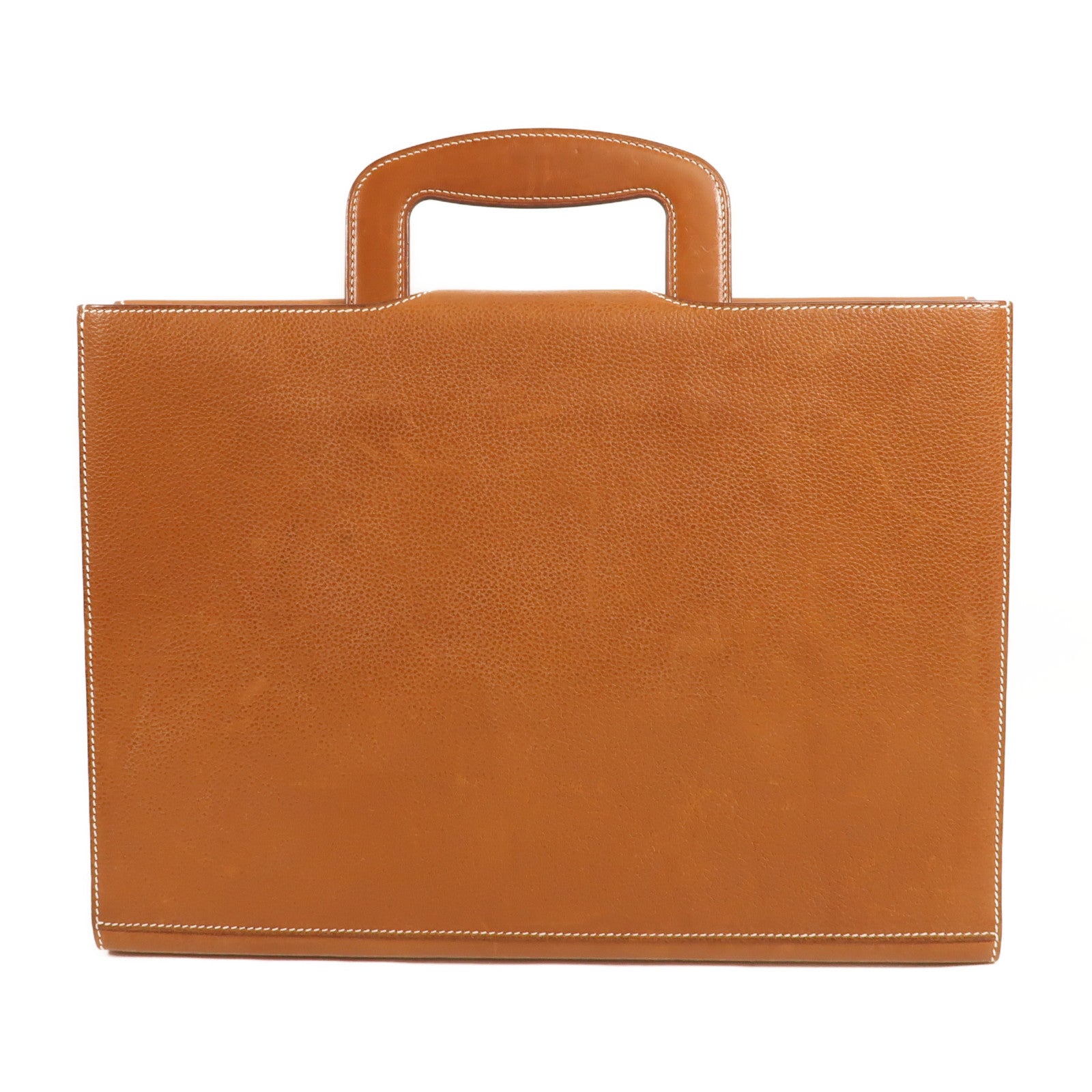 HERMES Barenia皮革Tribune Briefcase公事包Fauve