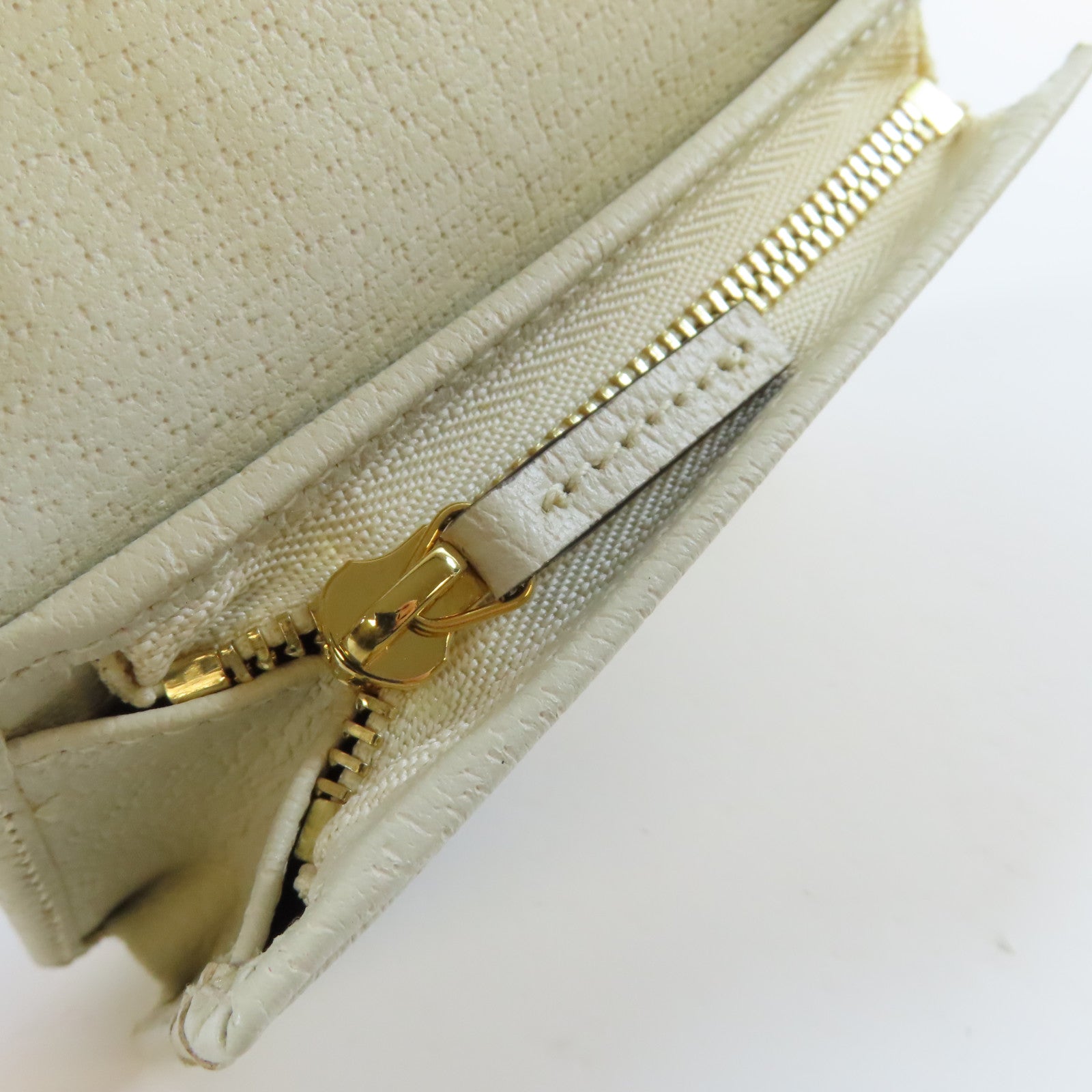 GUCCI 帆布/皮革GG Marmont Flora Wallet金扣錢包白色/彩色