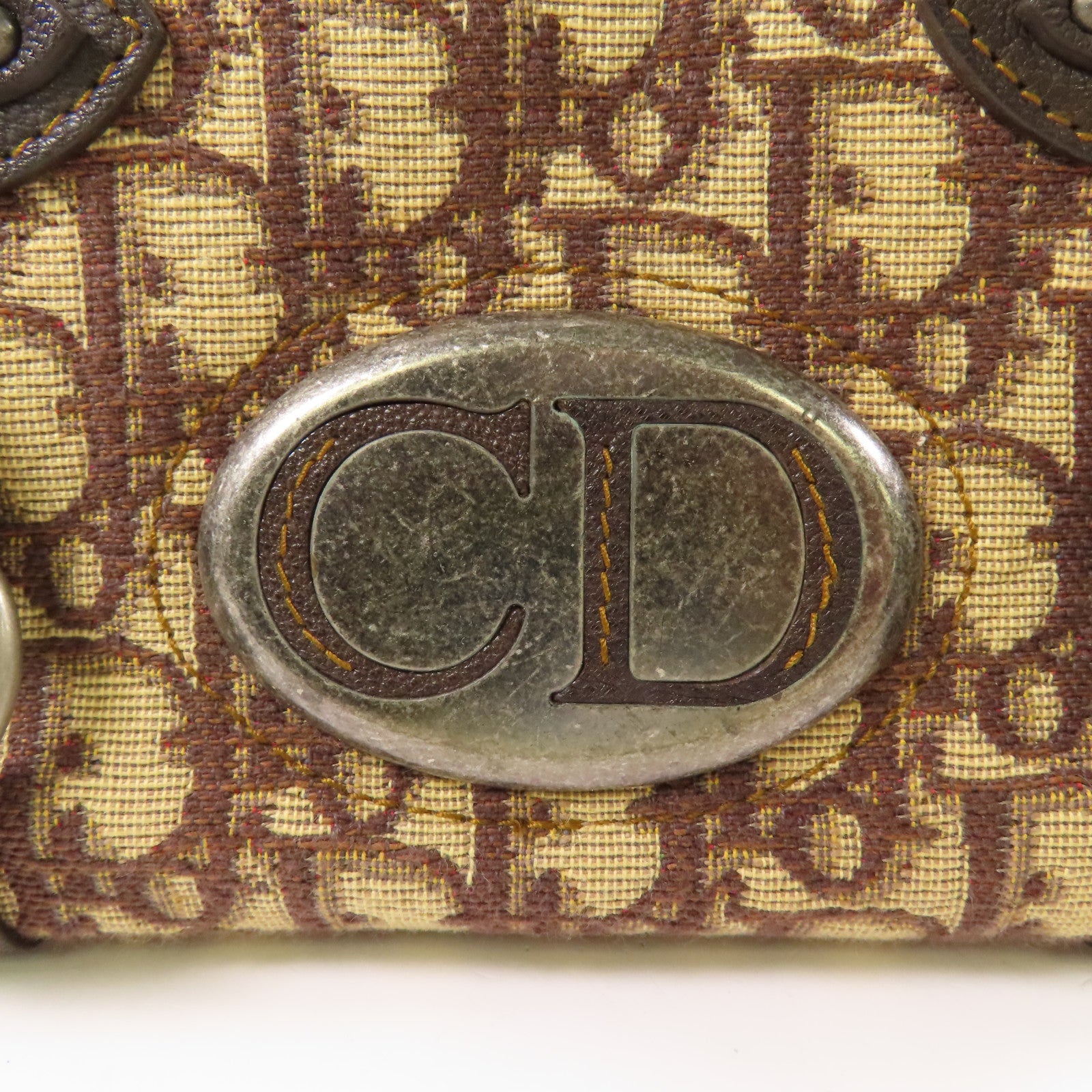 Dior CD Handbag Canvas Brown
