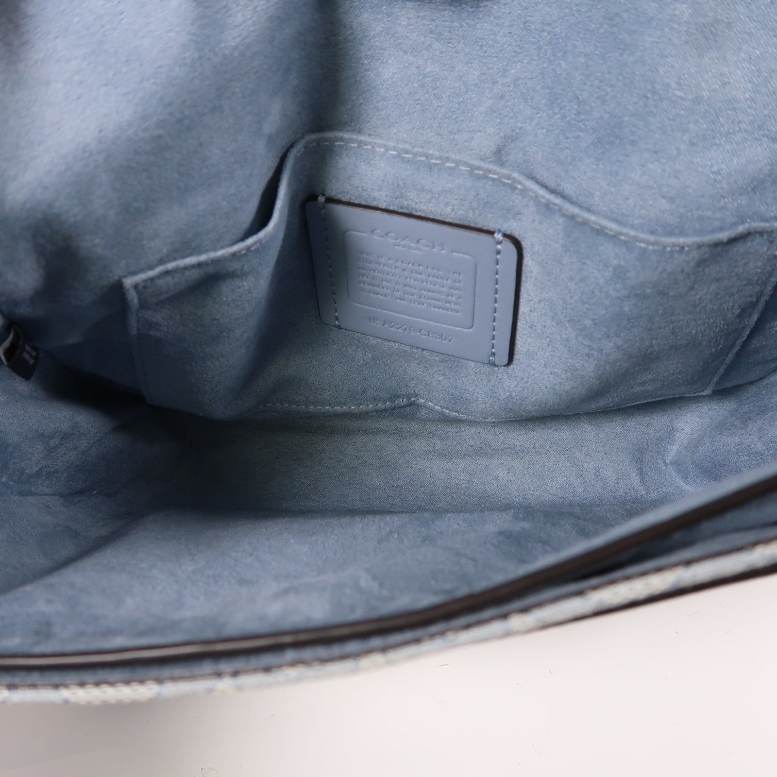 COACH 帆布Shoulder Bag銀扣肩背袋