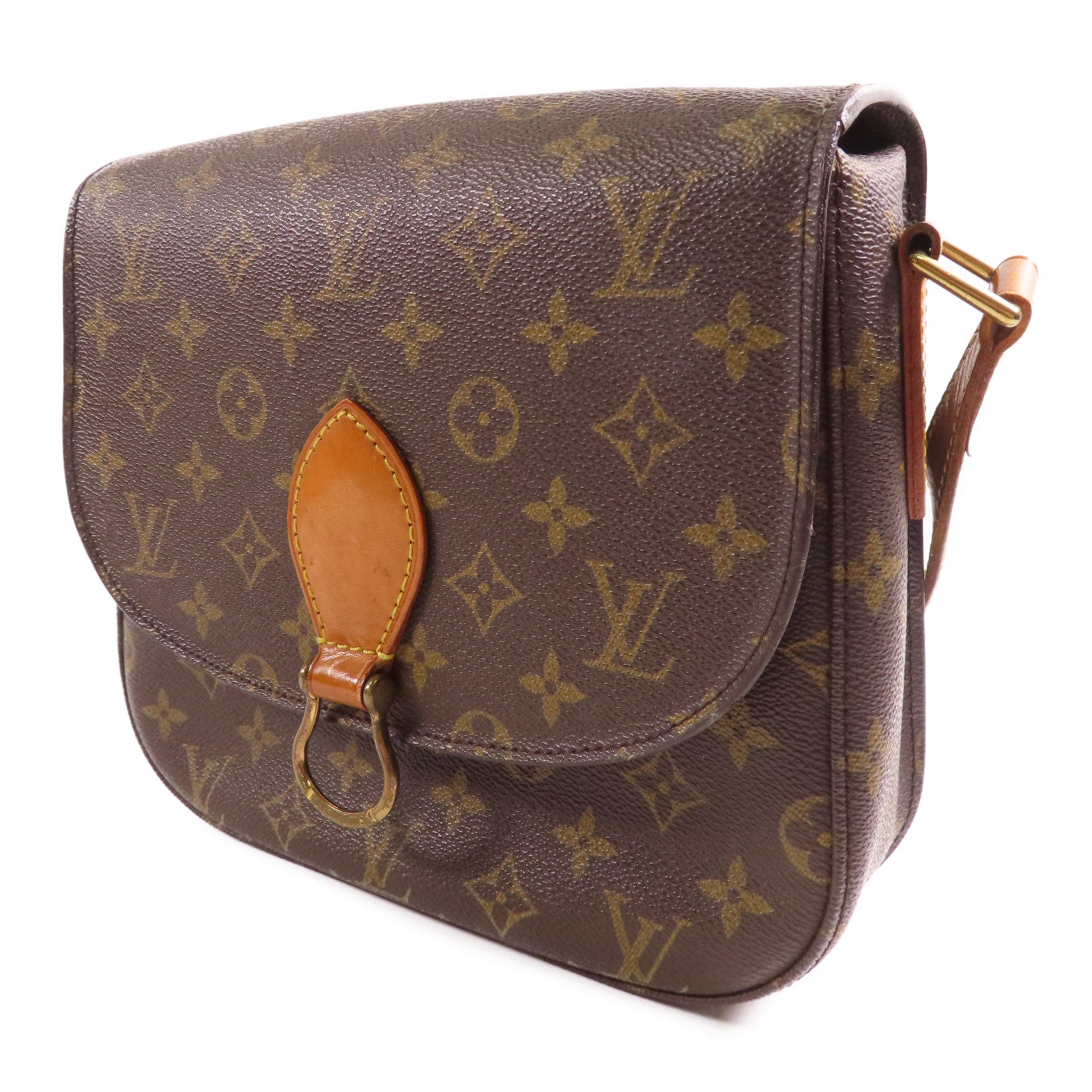 LOUIS VUITTON LV GHW Saint Cloud GM Shoulder Bag M51242 Monogram Brown