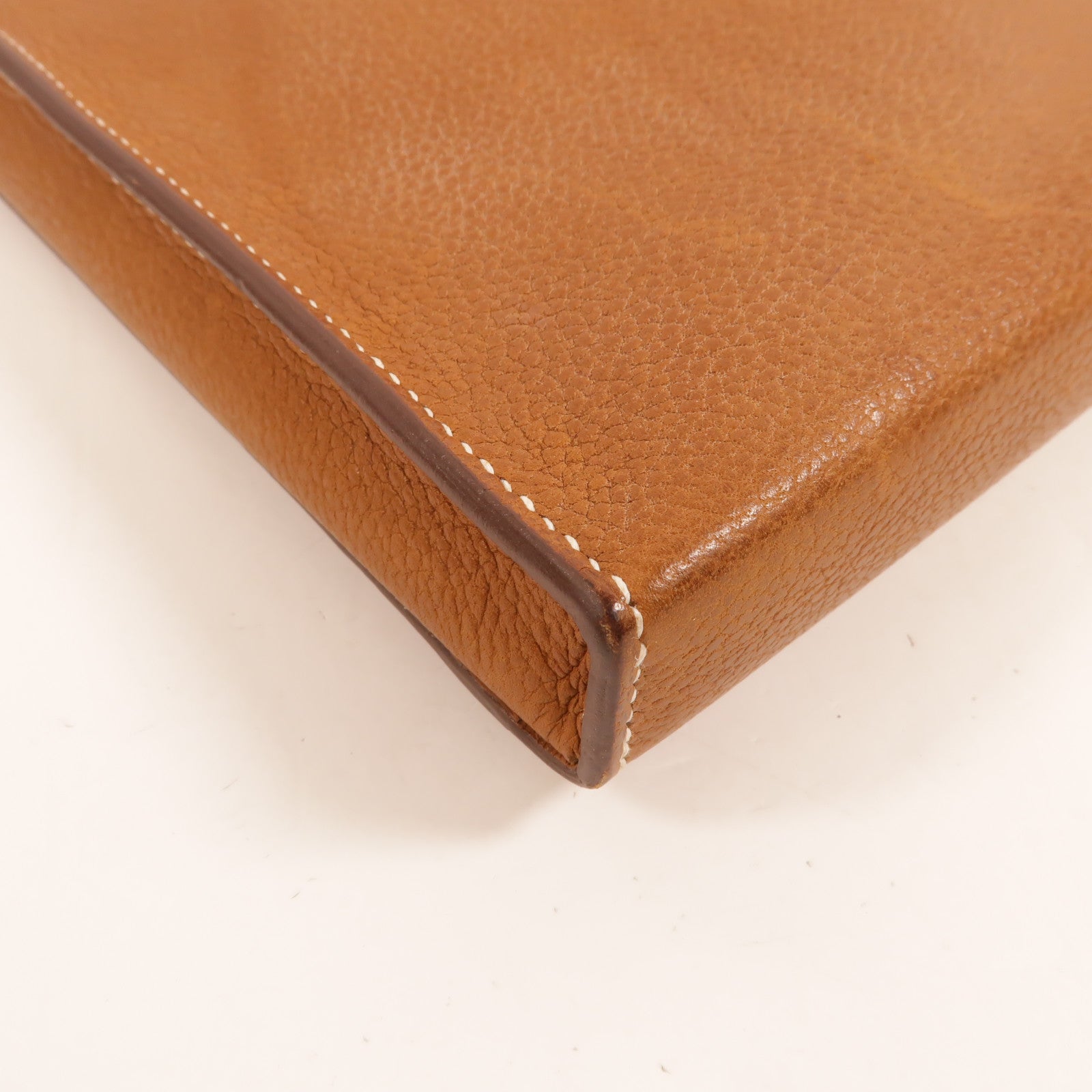 HERMES Barenia皮革Tribune Briefcase公事包Fauve