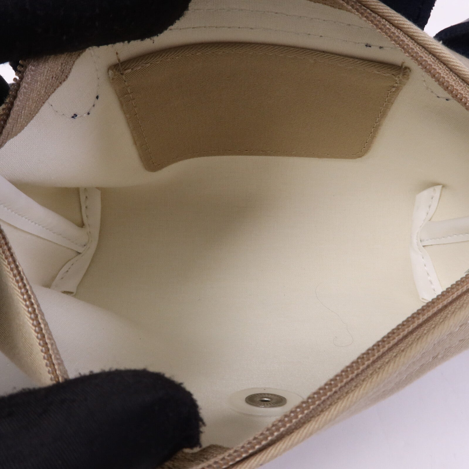 Longchamp 帆布Le Pliage Xtra XS Pouch銀扣手挽肩背兩用袋