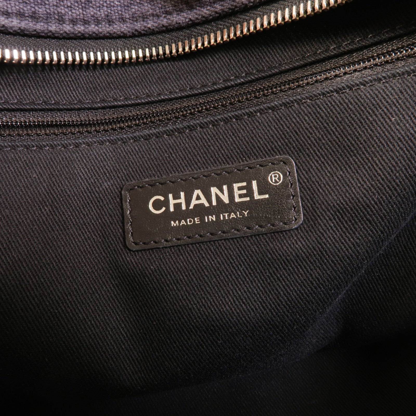 CHANEL 帆布Deauville Bowling鏈帶手挽肩背兩用袋