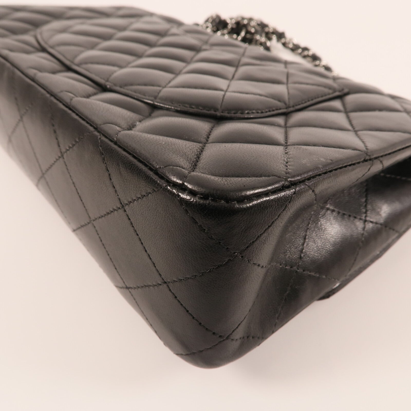 CHANEL 羊皮皮革Classic 25銀扣鏈帶肩背袋