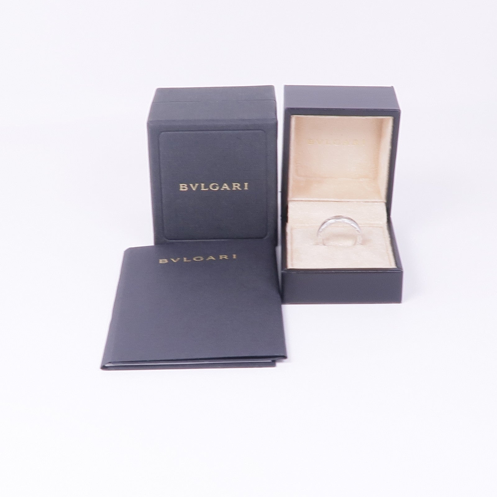 BVLGARI 18K白金B-zero1 Diamond鑽石戒指US#7.5/BVLGARI#56