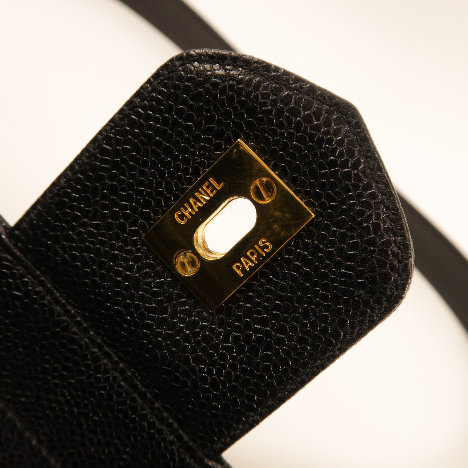 CHANEL CC GHW Vintage 2 Way Shoulder Bag Calfskin Leather