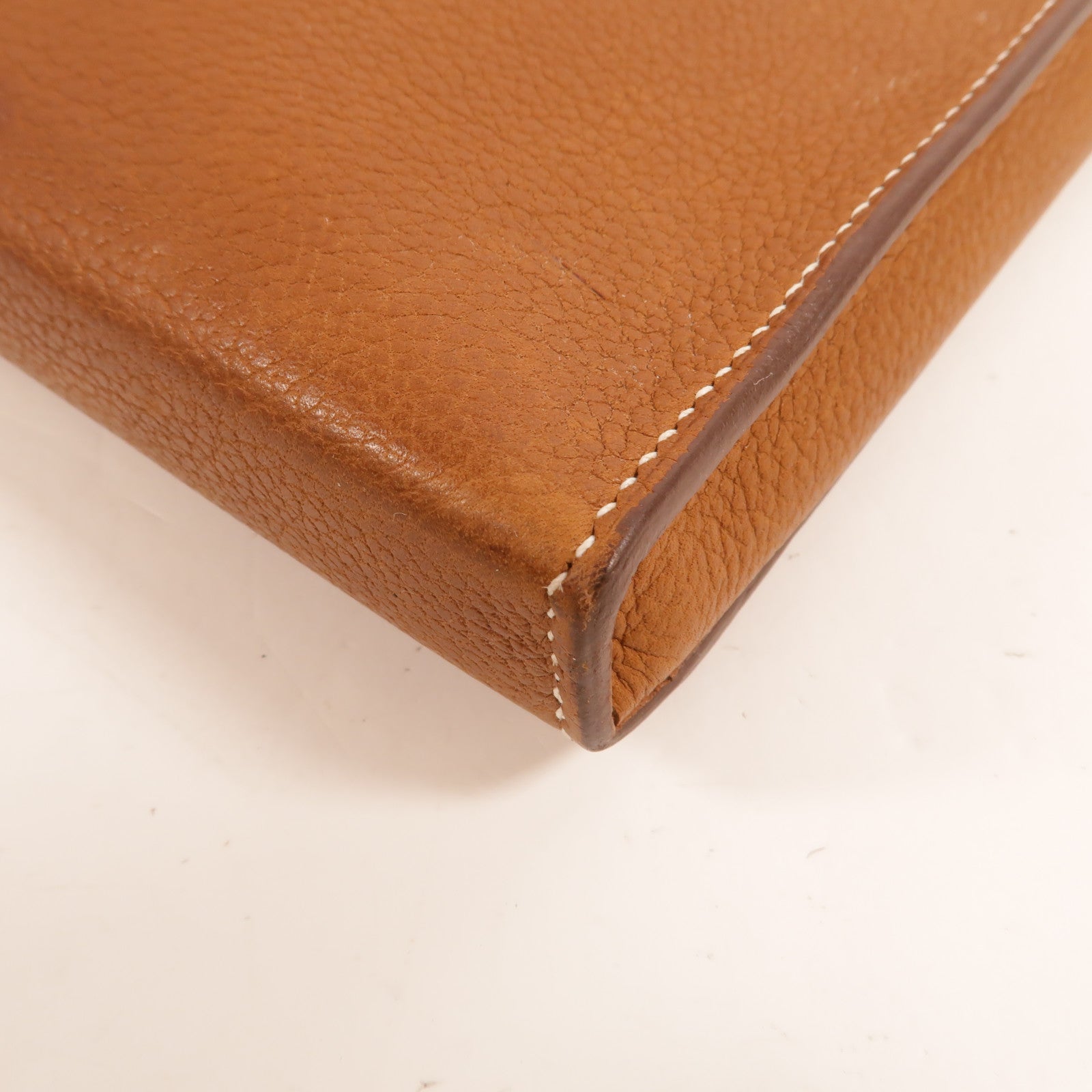 HERMES Barenia皮革Tribune Briefcase公事包Fauve