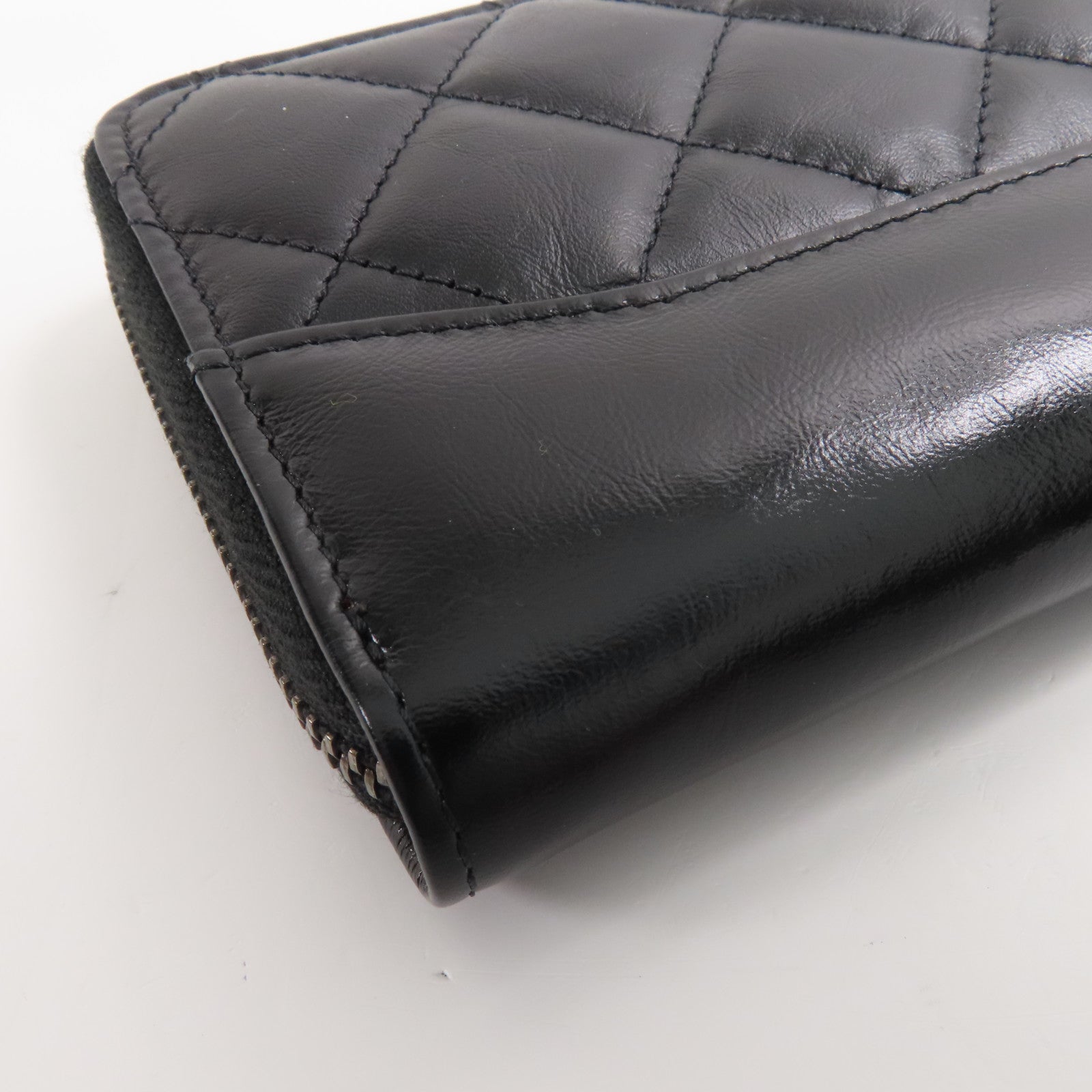 CHANEL 牛皮皮革Wallet金扣錢包