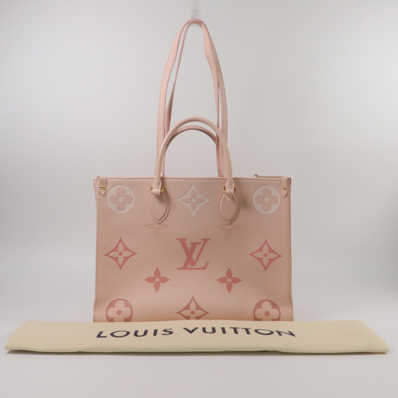 LOUIS VUITTON Monogram Empreeinte On The Go MM手挽肩背兩用袋