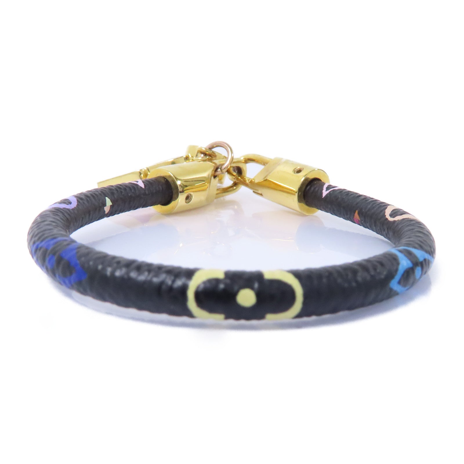 LOUIS VUITTON Monogram Multicolore Bracelet金扣手鐲黑色/彩色