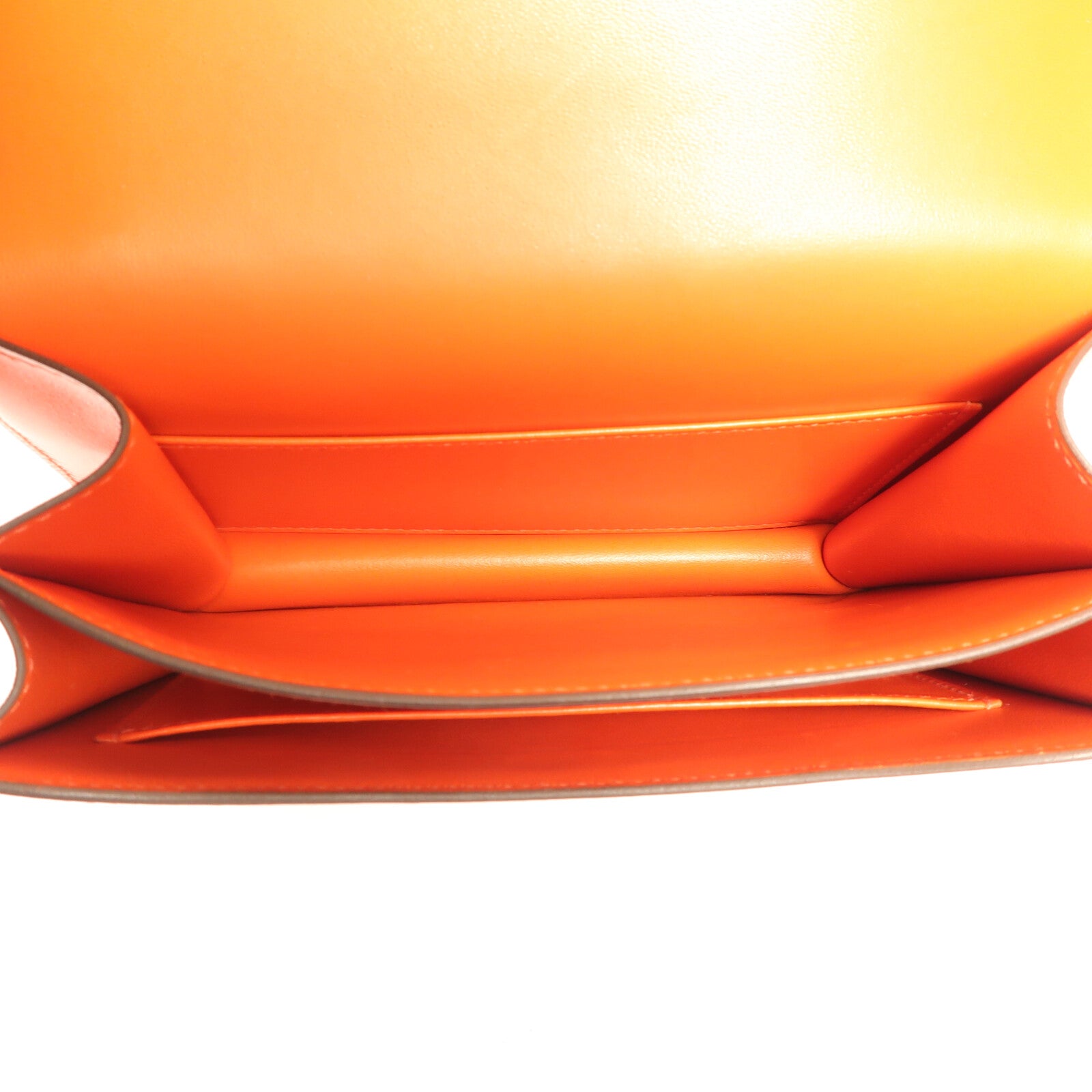 HERMES 【激減優惠】Box Calf皮革Constance Mini銀扣肩背袋Rouge Tomate