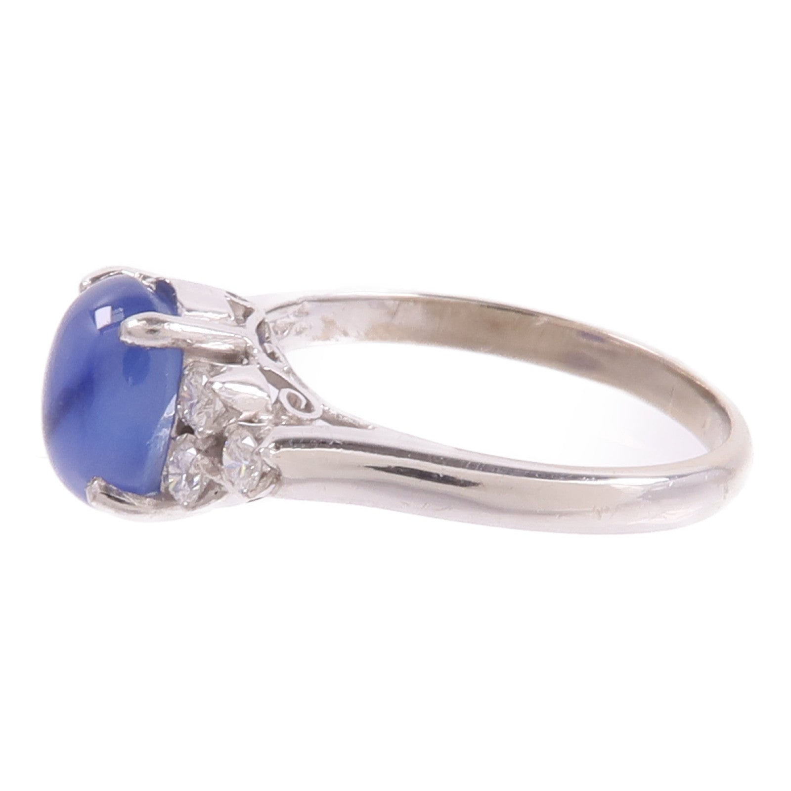 JEWELRY 18K白金Star Sapphire Diamond Ring星光藍寶石/鑽石戒指