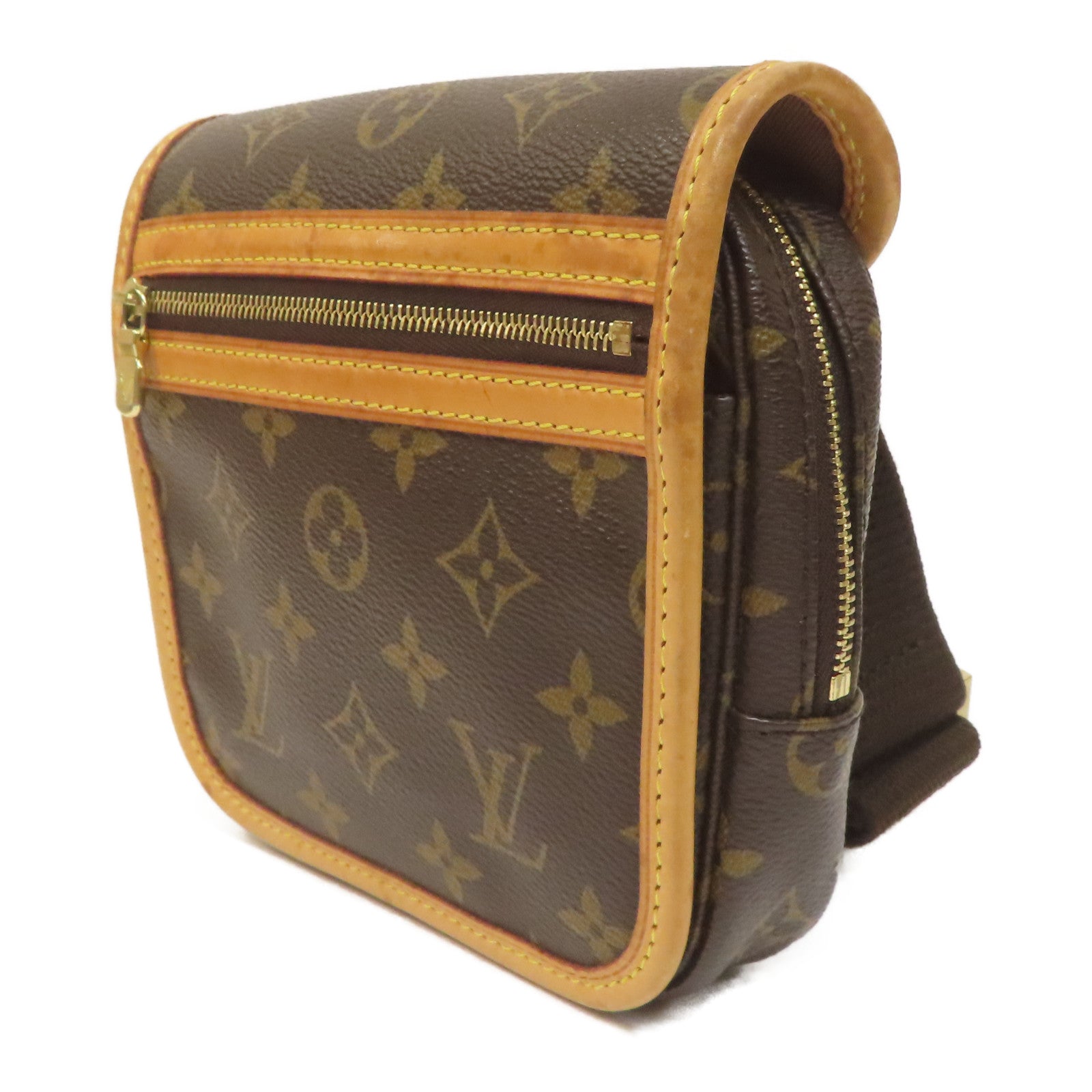 LOUIS VUITTON Monogram Bosphore Bum Bag金扣腰包啡色