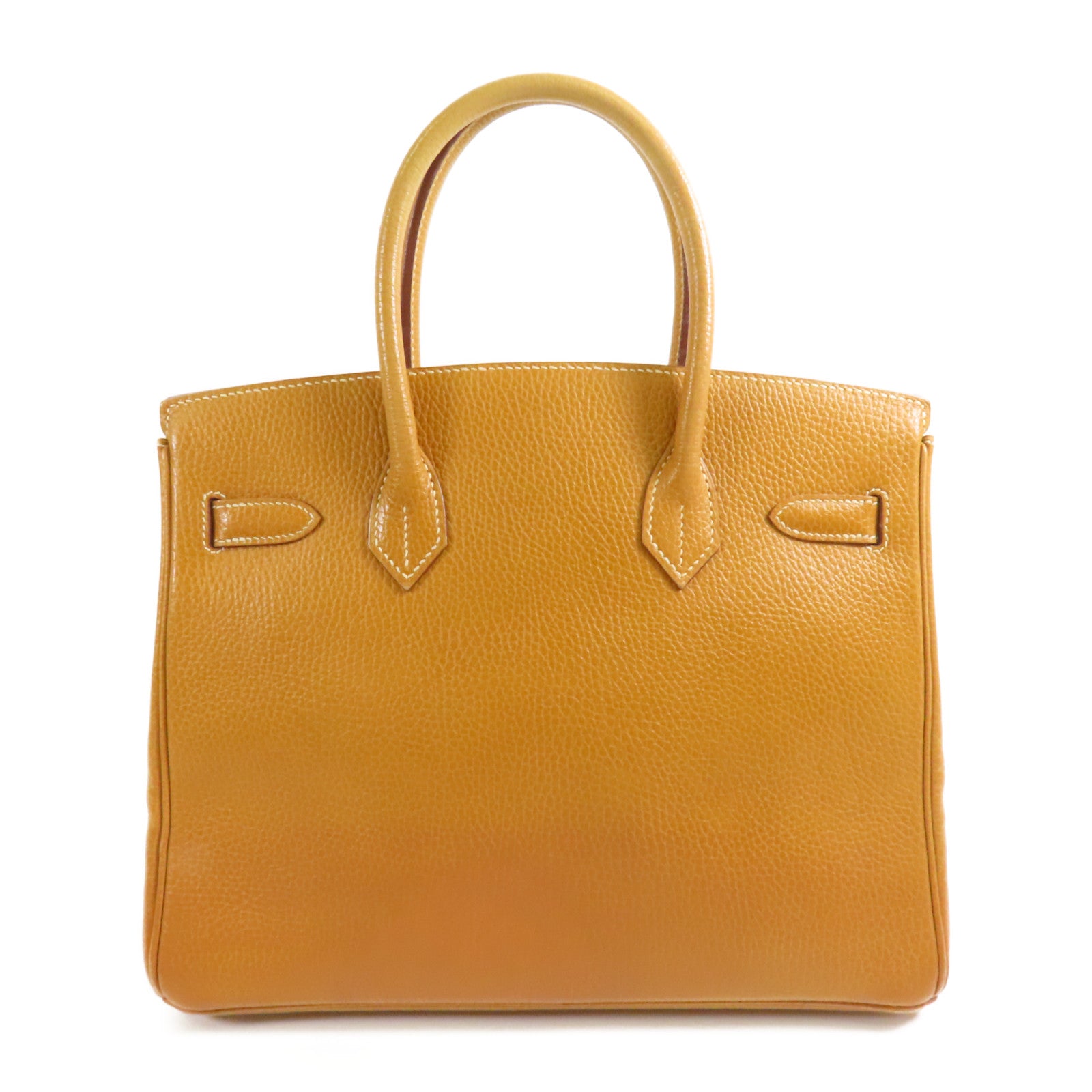 HERMES Ardennes皮革Birkin 30金扣手挽袋Natural