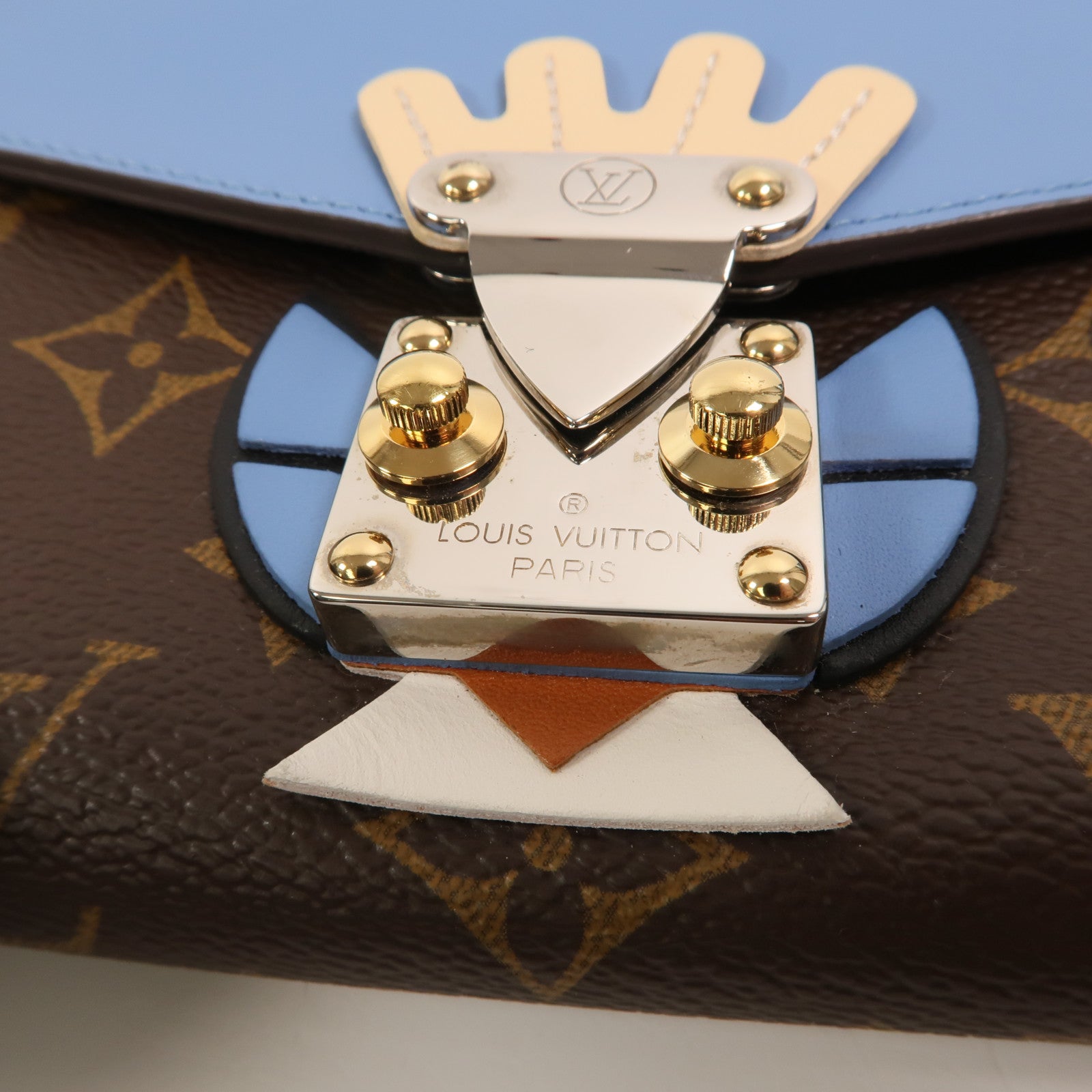 LOUIS VUITTON Monogram Tribal Mask Chain Wallet鏈帶肩背袋