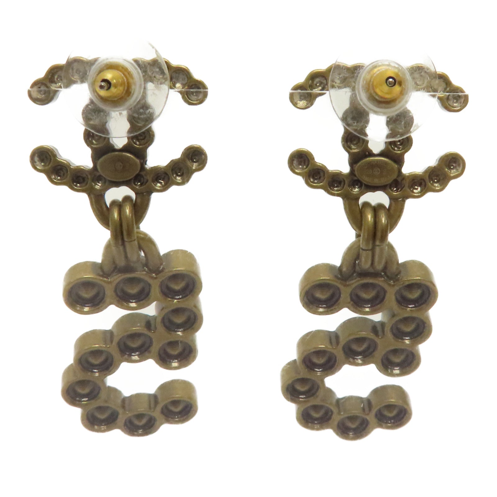 CHANEL PVC/金屬Earrings耳環金色/透明