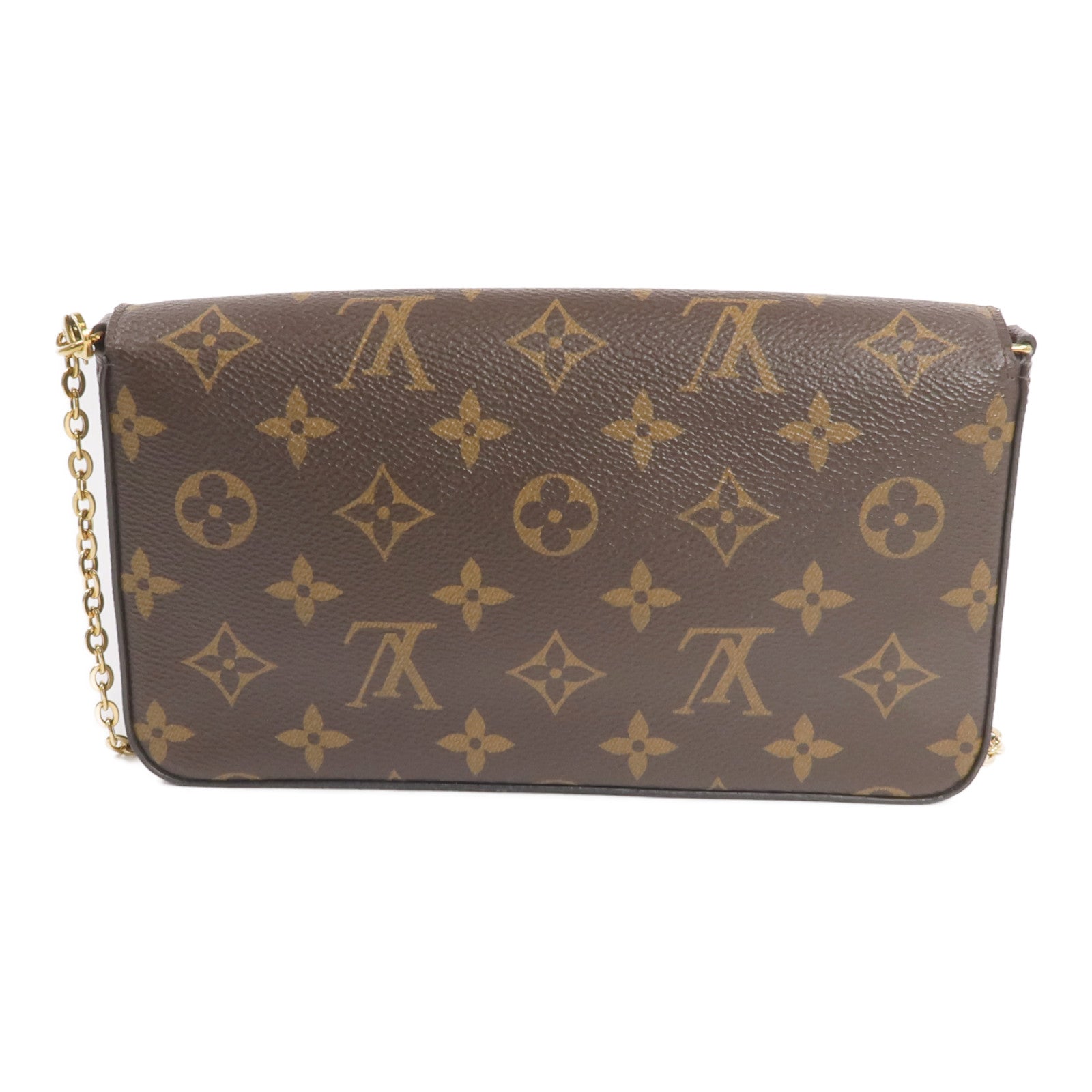 LOUIS VUITTON Monogram Pochette Felicie金扣鏈帶肩背袋