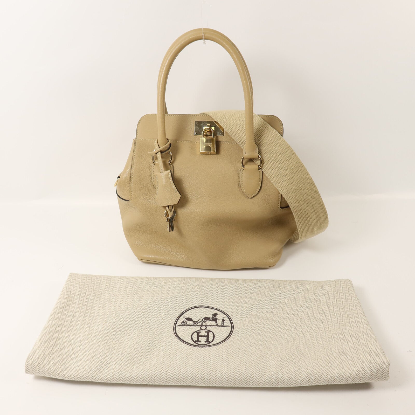 HERMES Evercolor皮革Toolbox 20手挽肩背兩用袋Trench/Cuivre