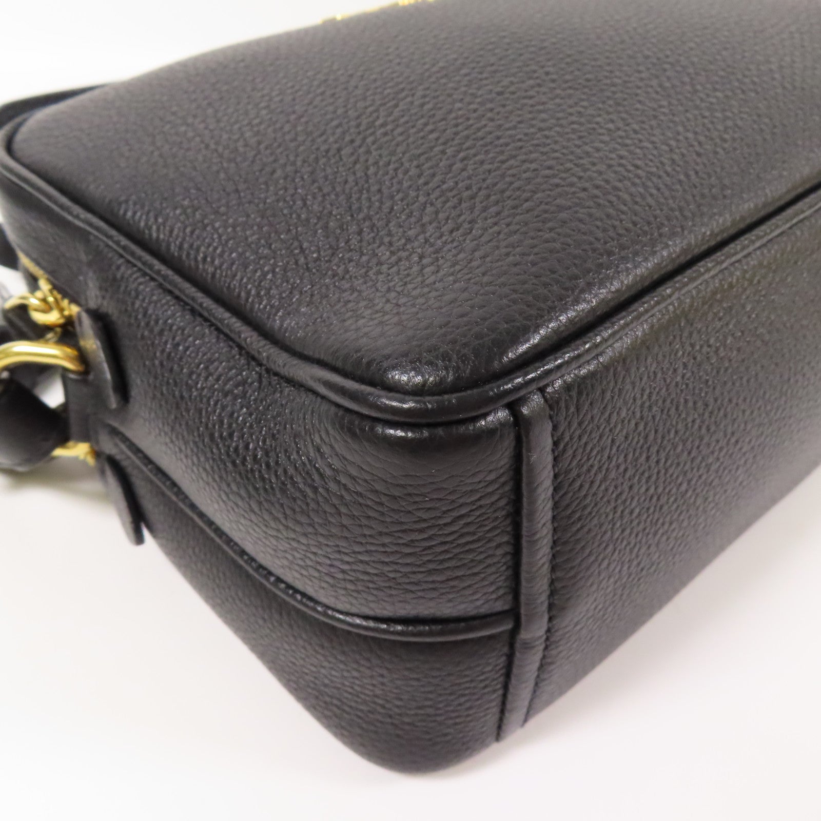 PRADA 牛皮皮革金扣Shoulder Bag肩背袋