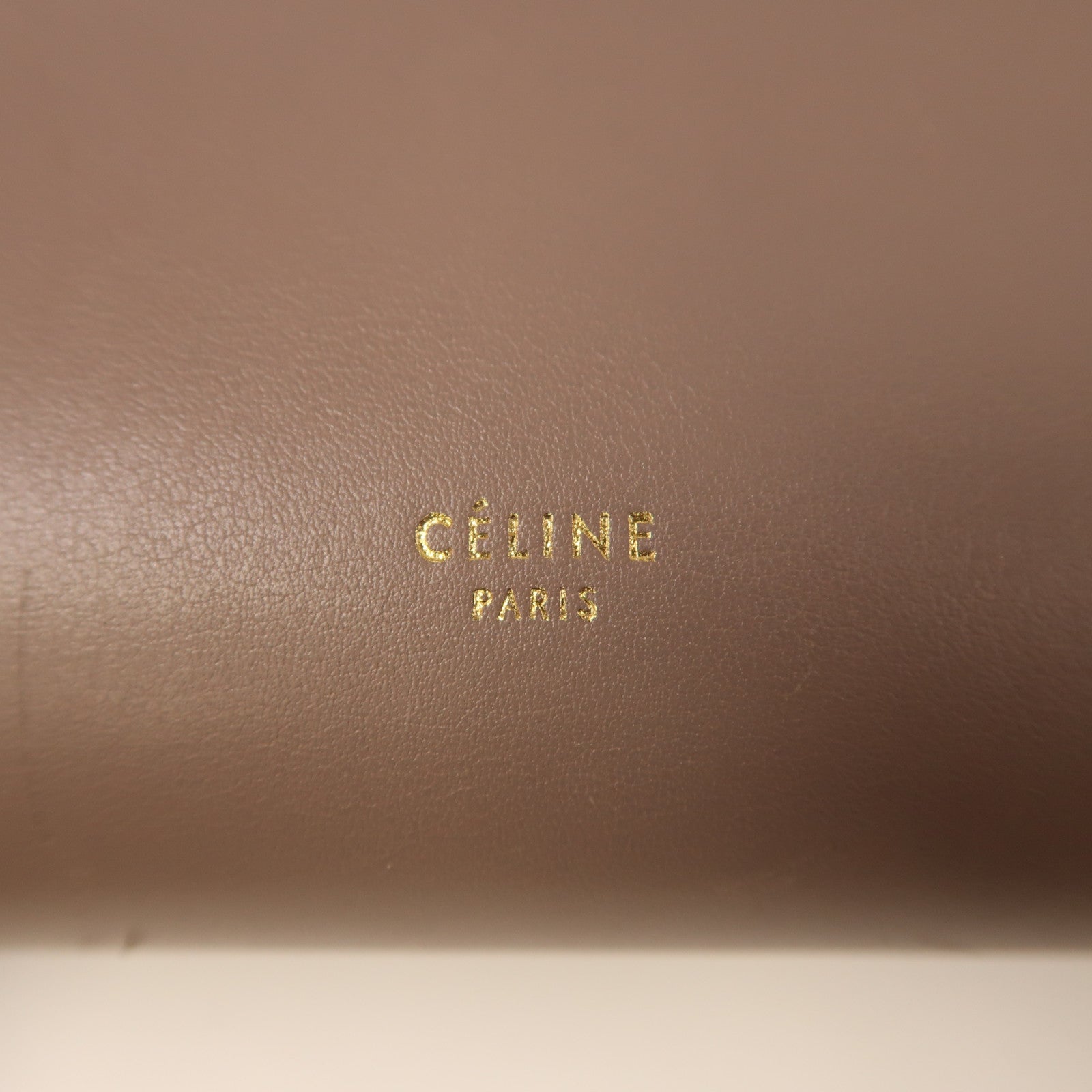 CELINE 牛皮皮革Belt Bag Mini金扣手挽肩背兩用袋黑色/啡色