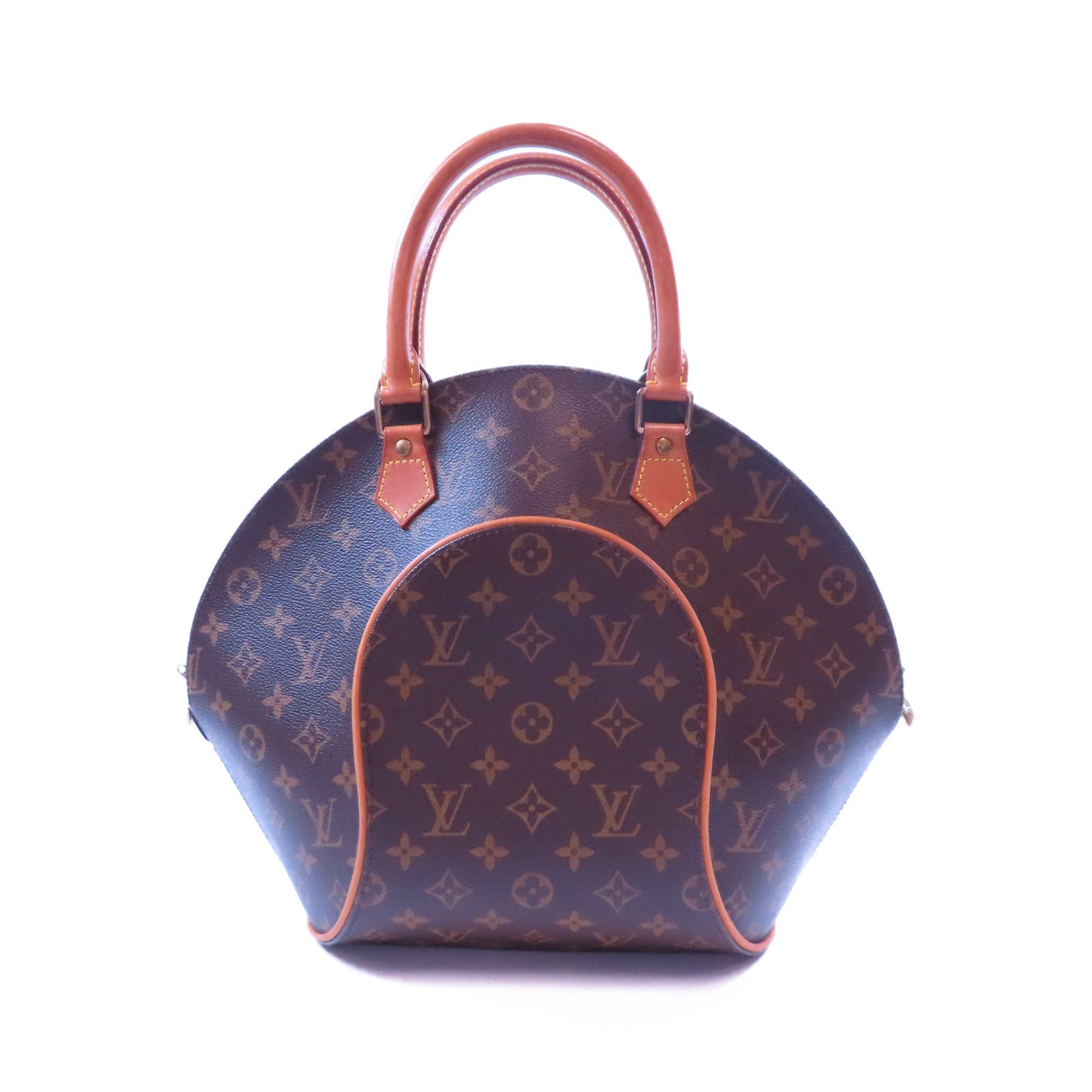 LOUIS VUITTON Monogram Elipse MM金扣手挽袋啡色