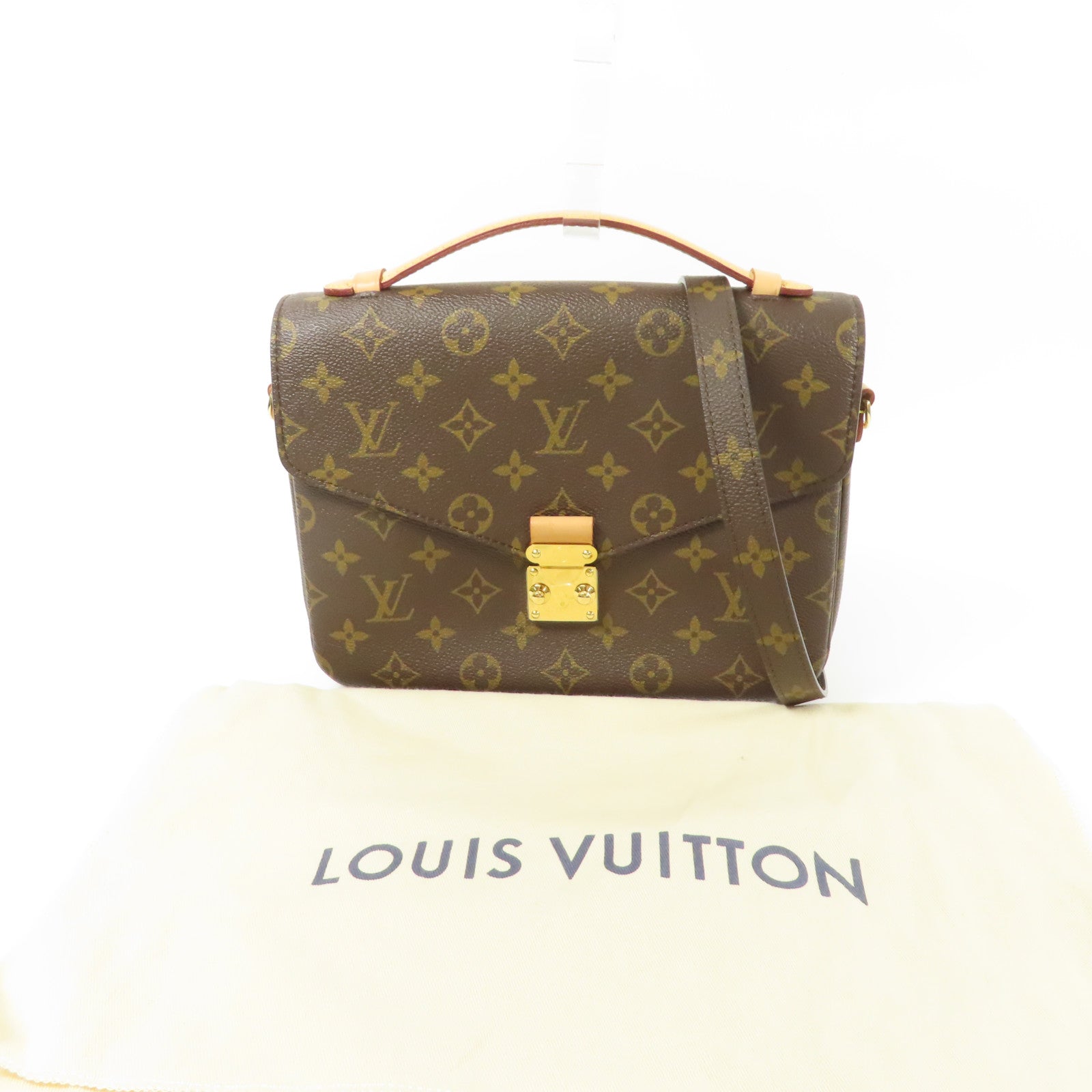 LOUIS VUITTON Monogram Pochette Metis MM金扣手挽肩背兩用袋