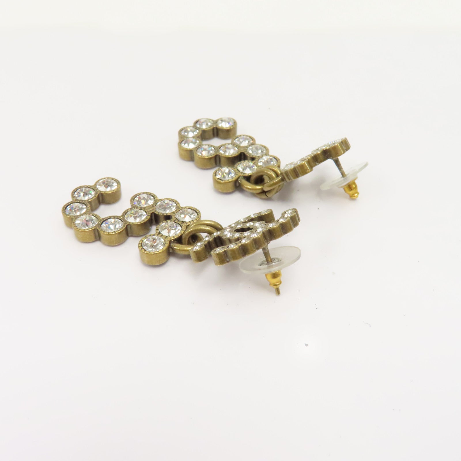 CHANEL PVC/金屬Earrings耳環金色/透明