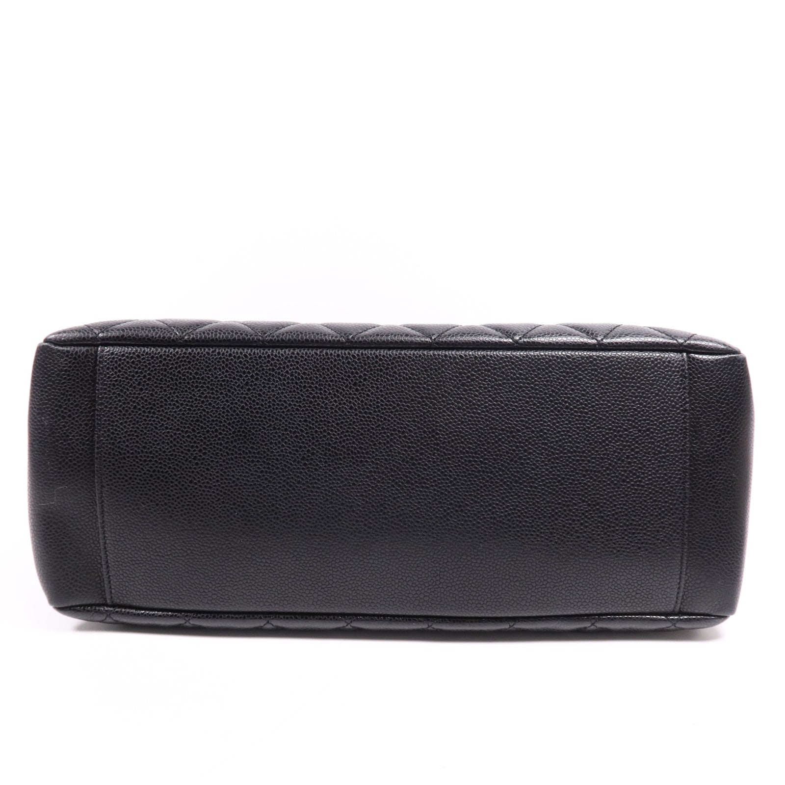 CHANEL 牛皮皮革GST Grand Shopping Tote Bag銀扣鏈帶肩背袋