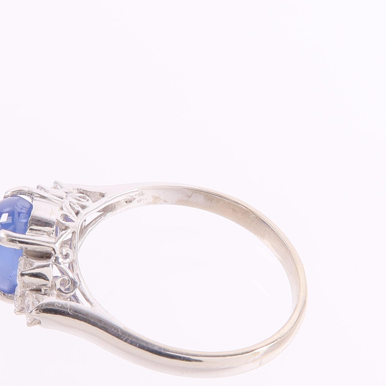 JEWELRY 18K白金Star Sapphire Diamond Ring星光藍寶石/鑽石戒指